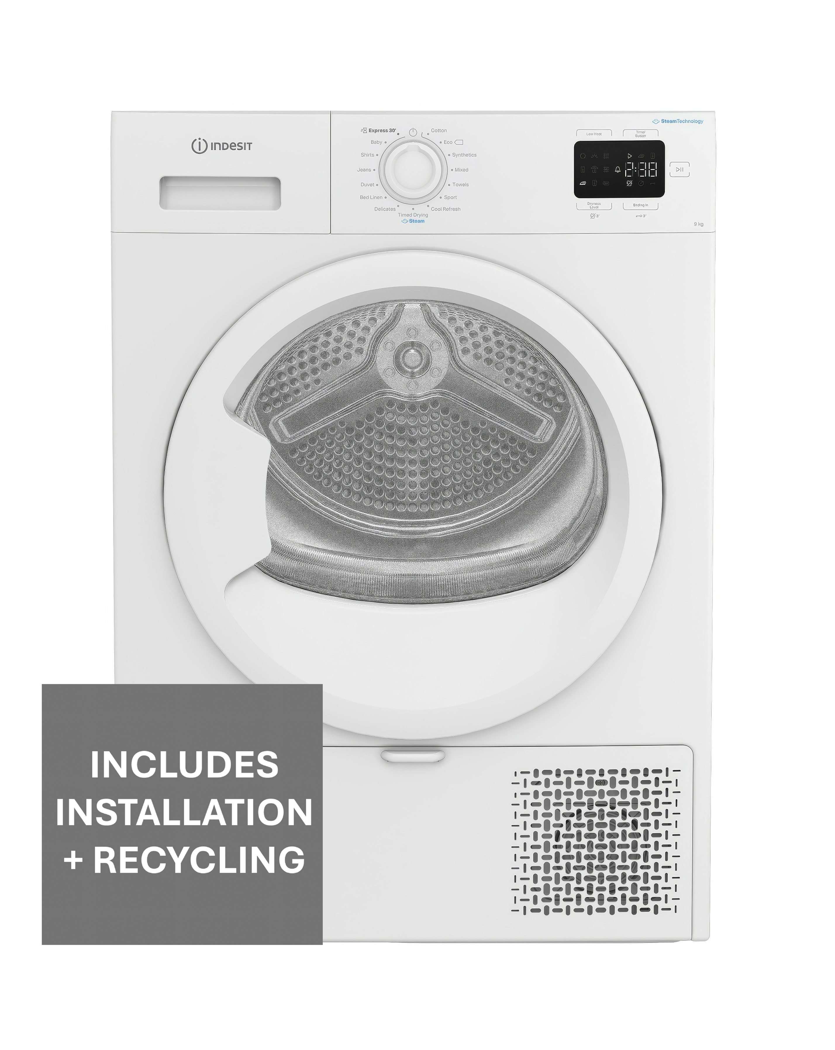 Indesit CYD92DWWUK Heat Pump Dryer Inst