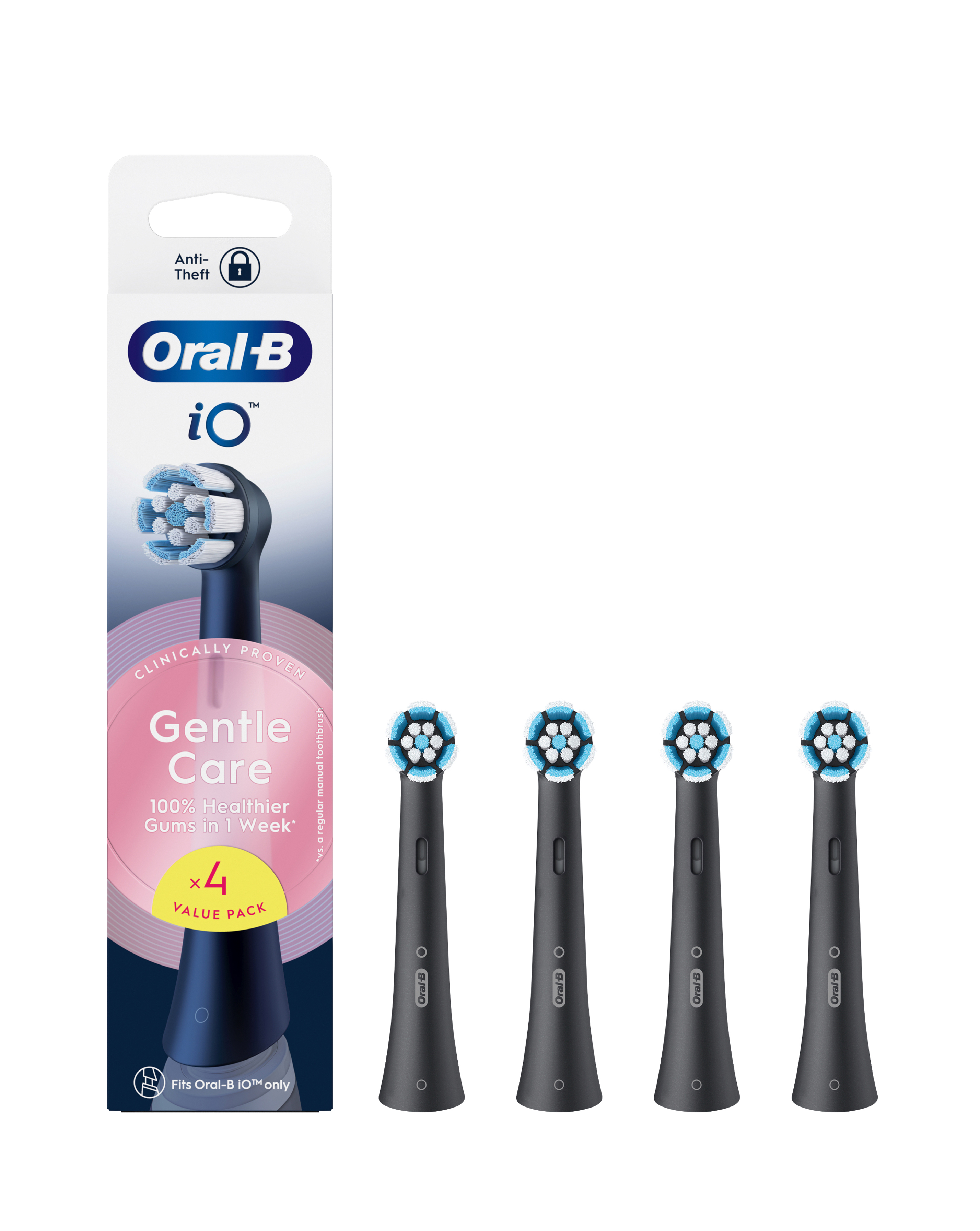 Oral-B iO Gentle Clean Black 4ct, One Colour, Women - Image 11