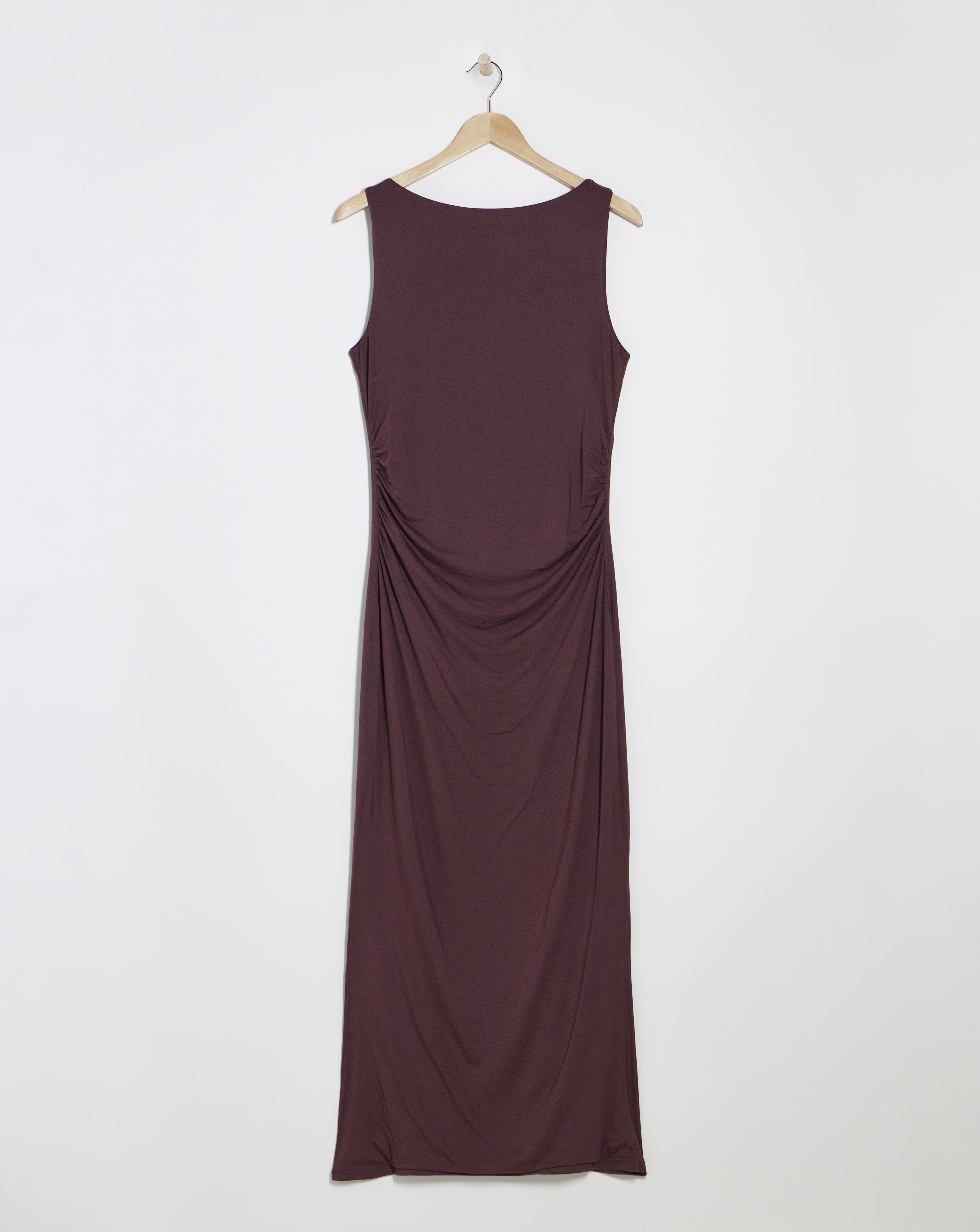 TALA 365 Ruched Side Boat Neck Maxi Dress
