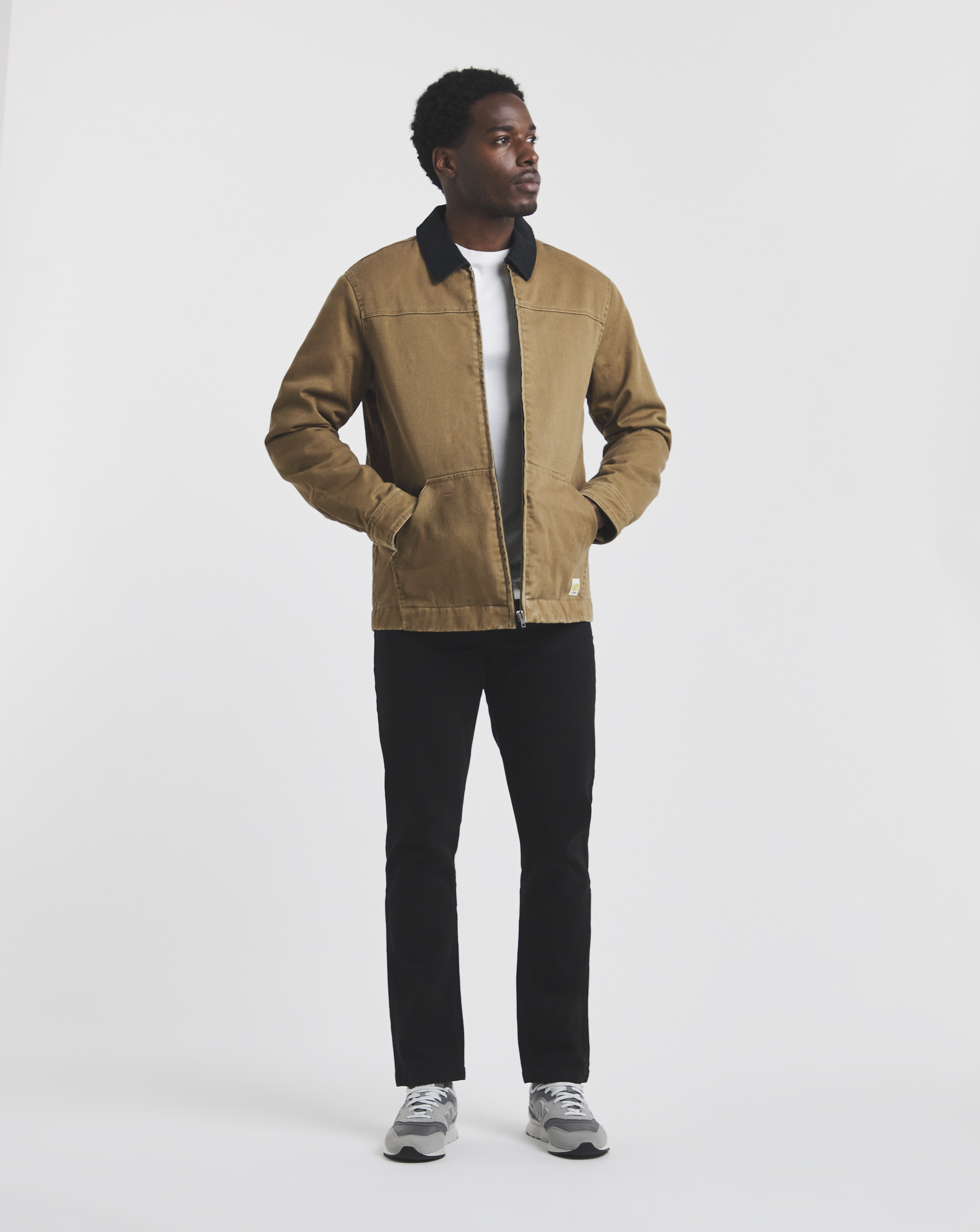 Union Black Straight Gabardine Jeans