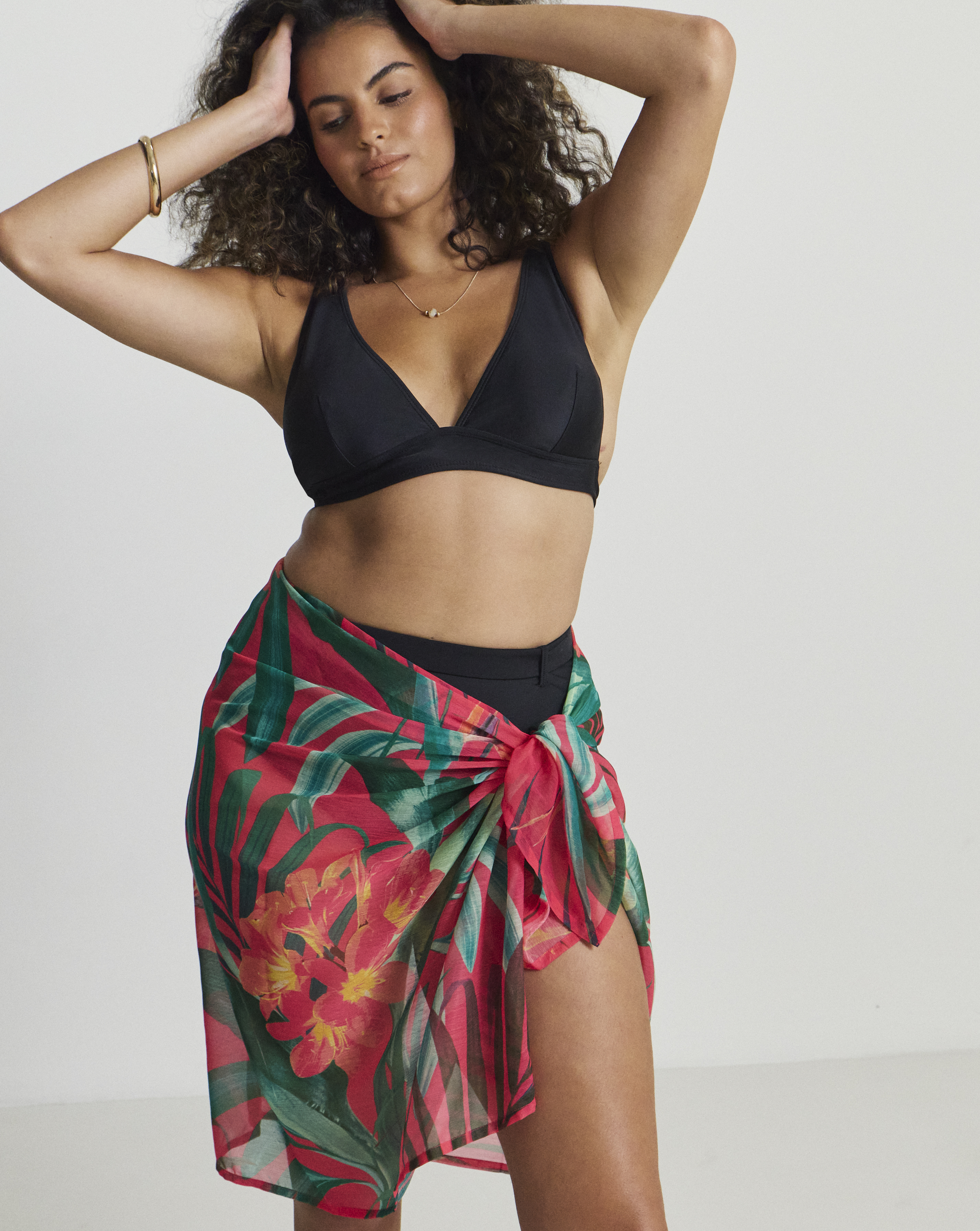 MAGISCULPT Tropical Print Midi Sarong