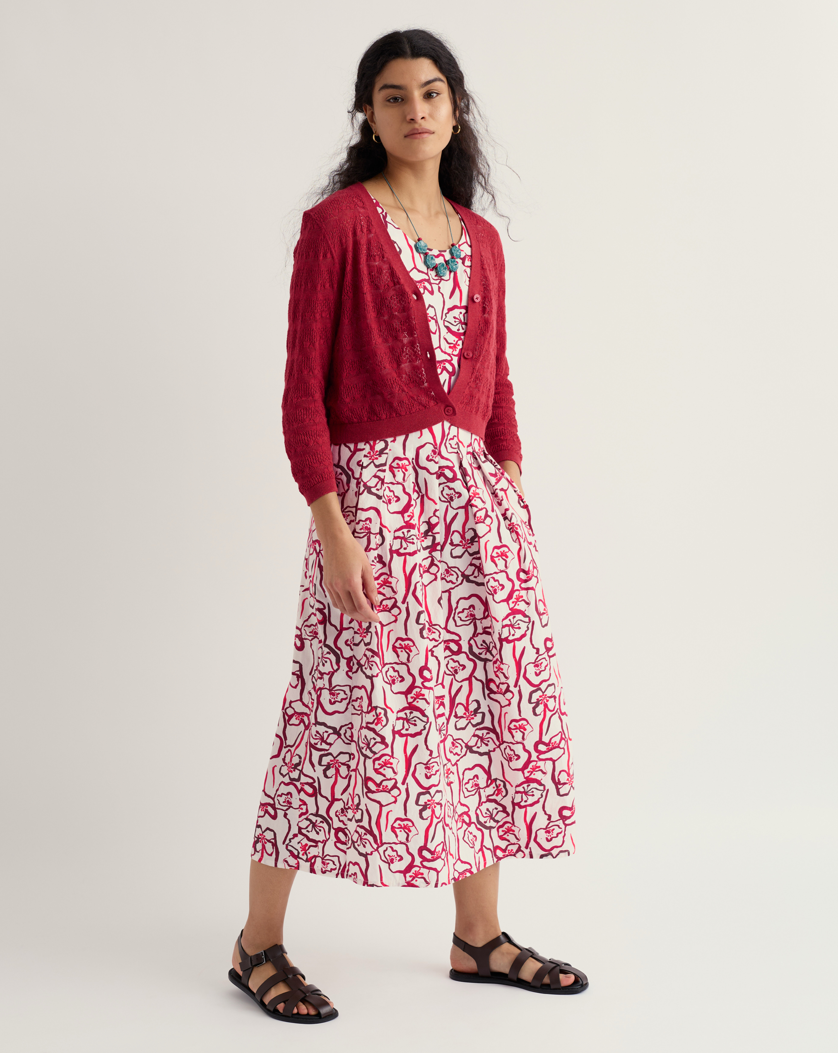 Seasalt Red Cornwall Sweet Day Cardigan - Size 22