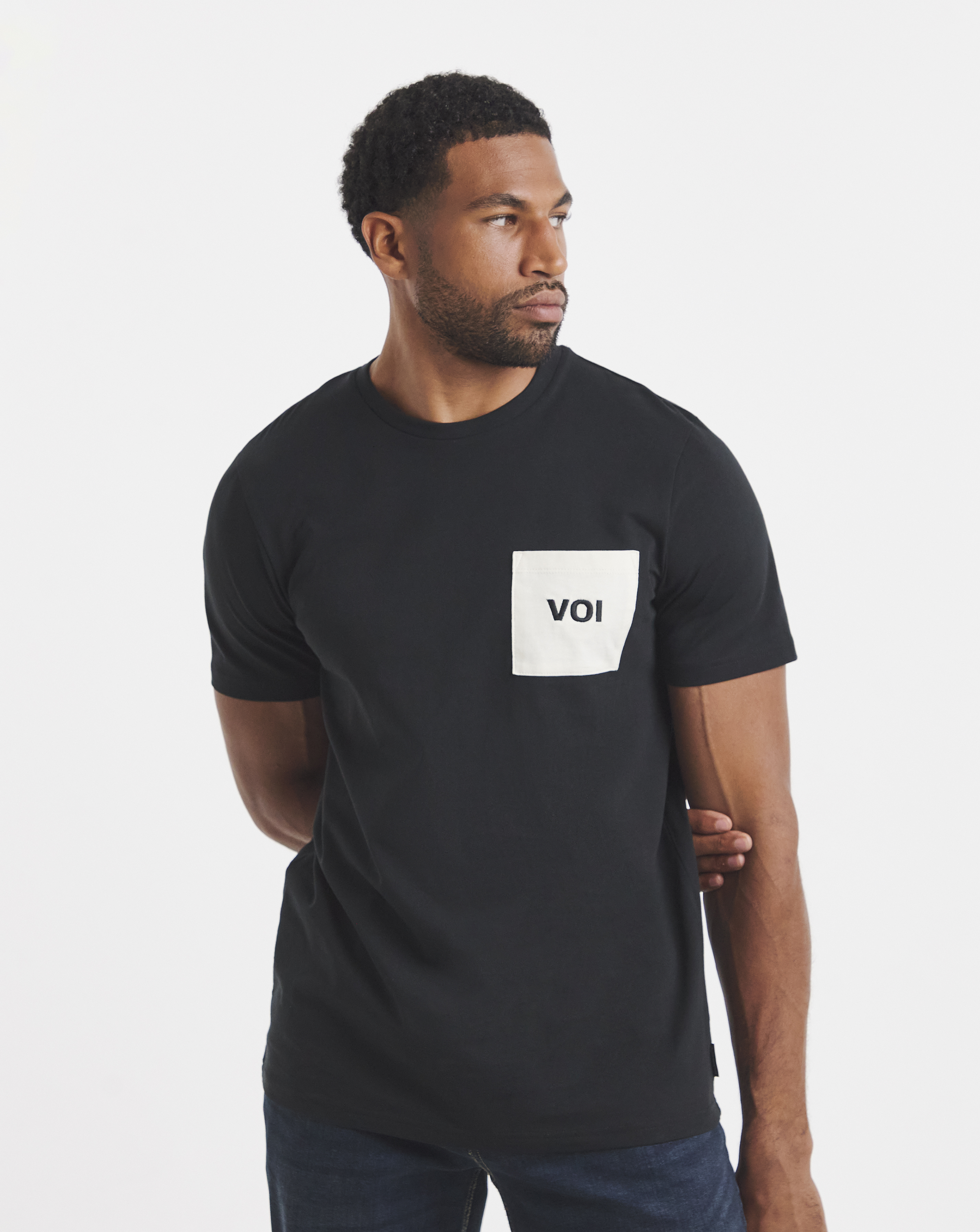 Voi Contrast Pocket T-shirt Long Length