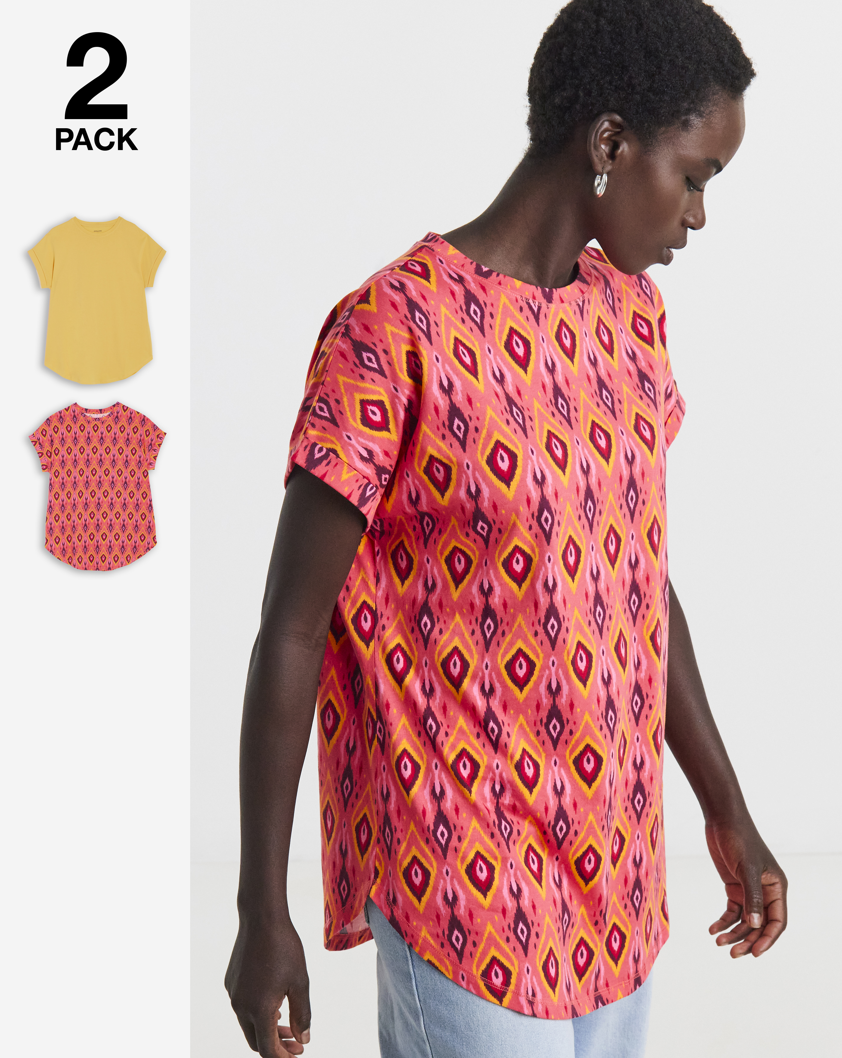 2 Pack Longline Tops
