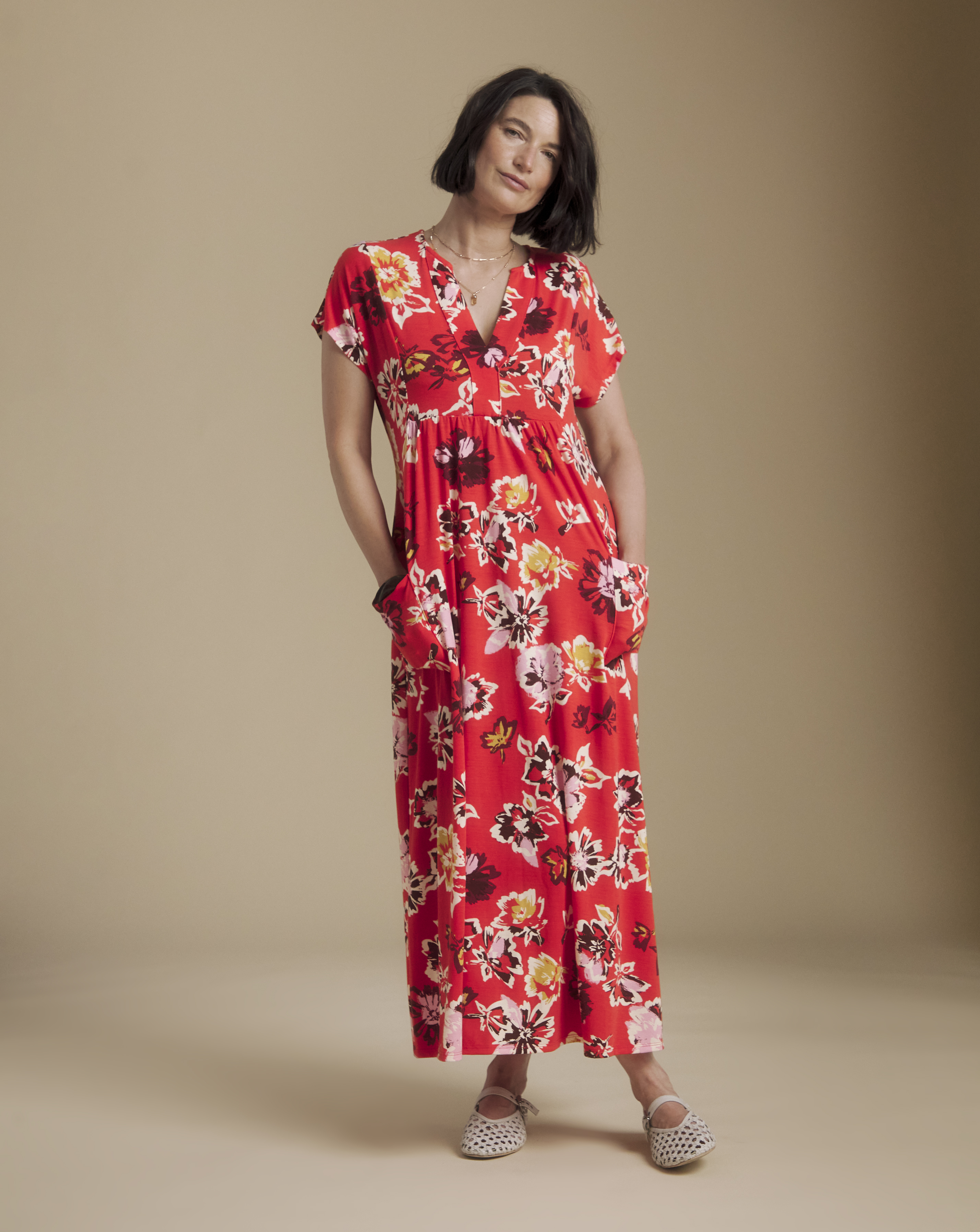 New In - Julipa Petite Pocket Jersey Midi Dress