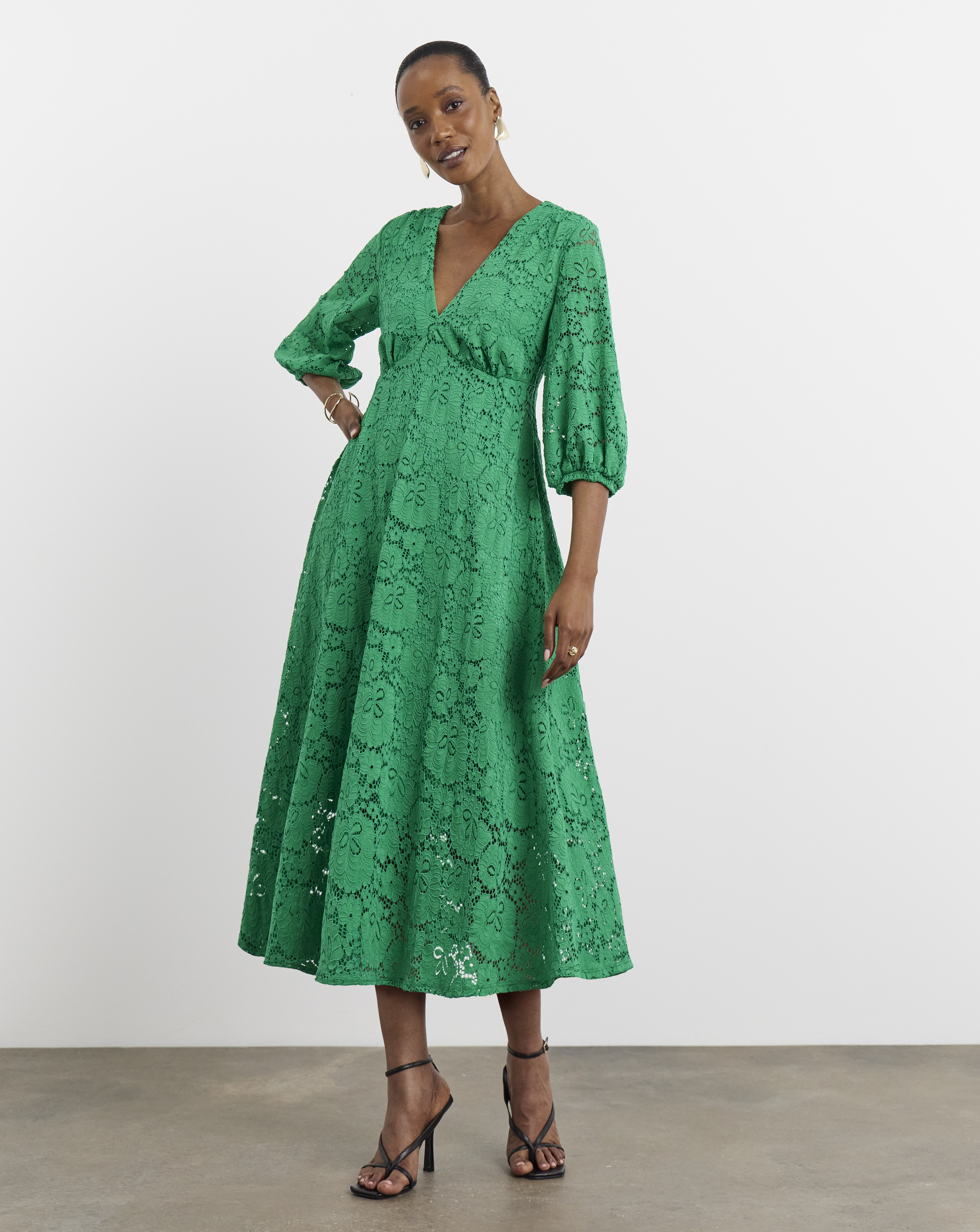 Joanna Hope Midi Lace Dress