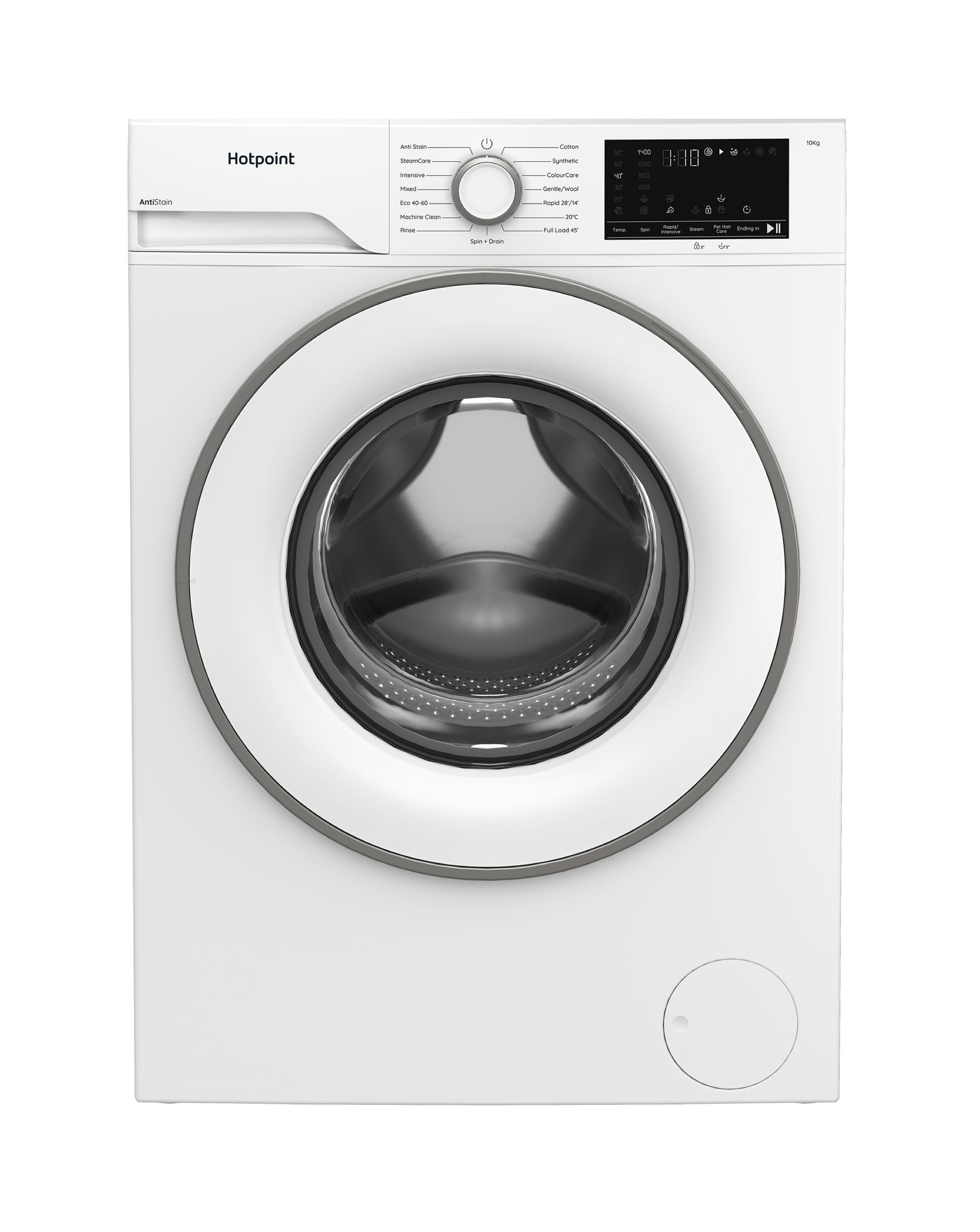 Hotpoint AntiStain H 101 ANTI STAIN UK 10kg Washing Machine PetHairCare - INST
