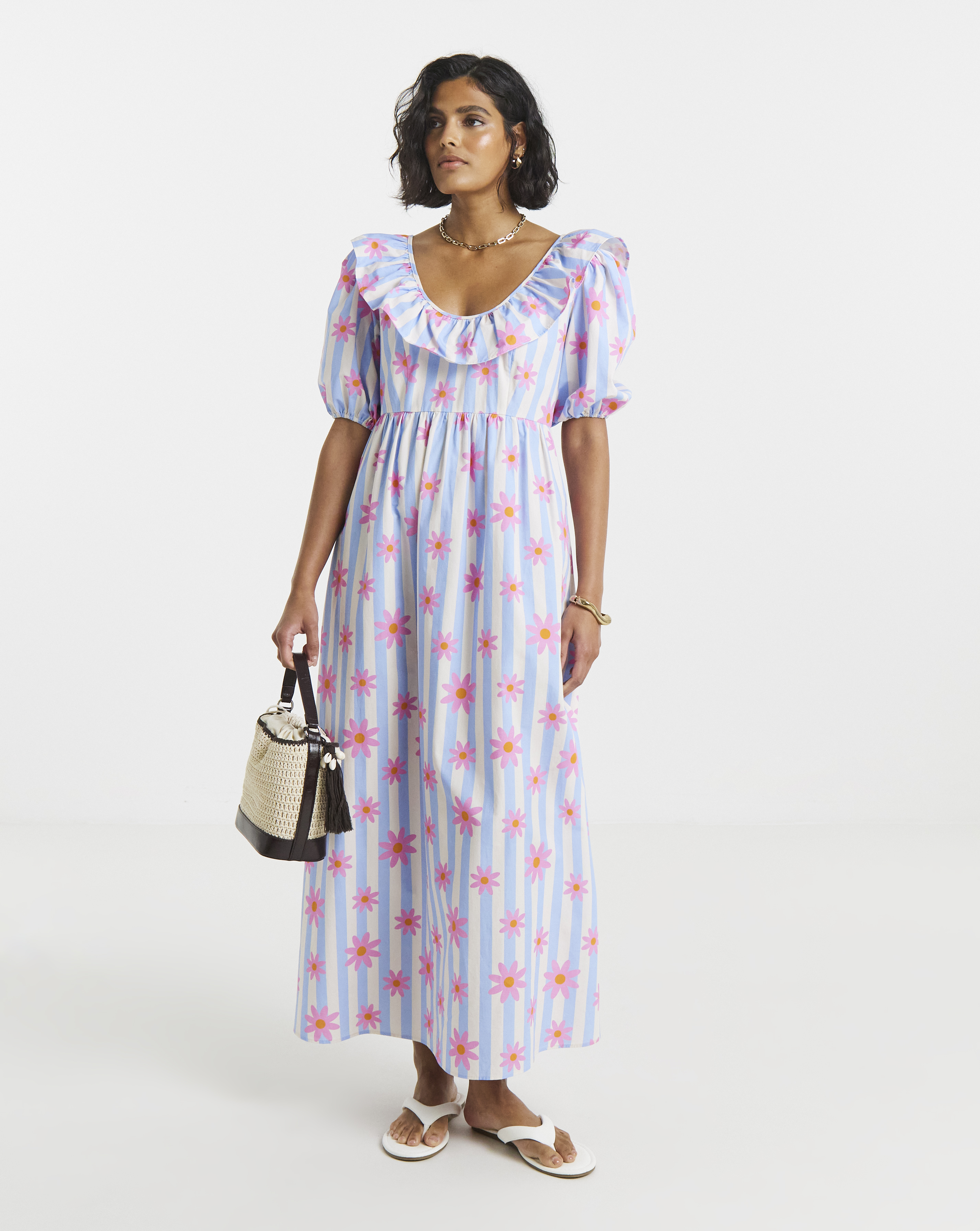 New In - Twisted Wunder Stripe Floral Maxi Dress
