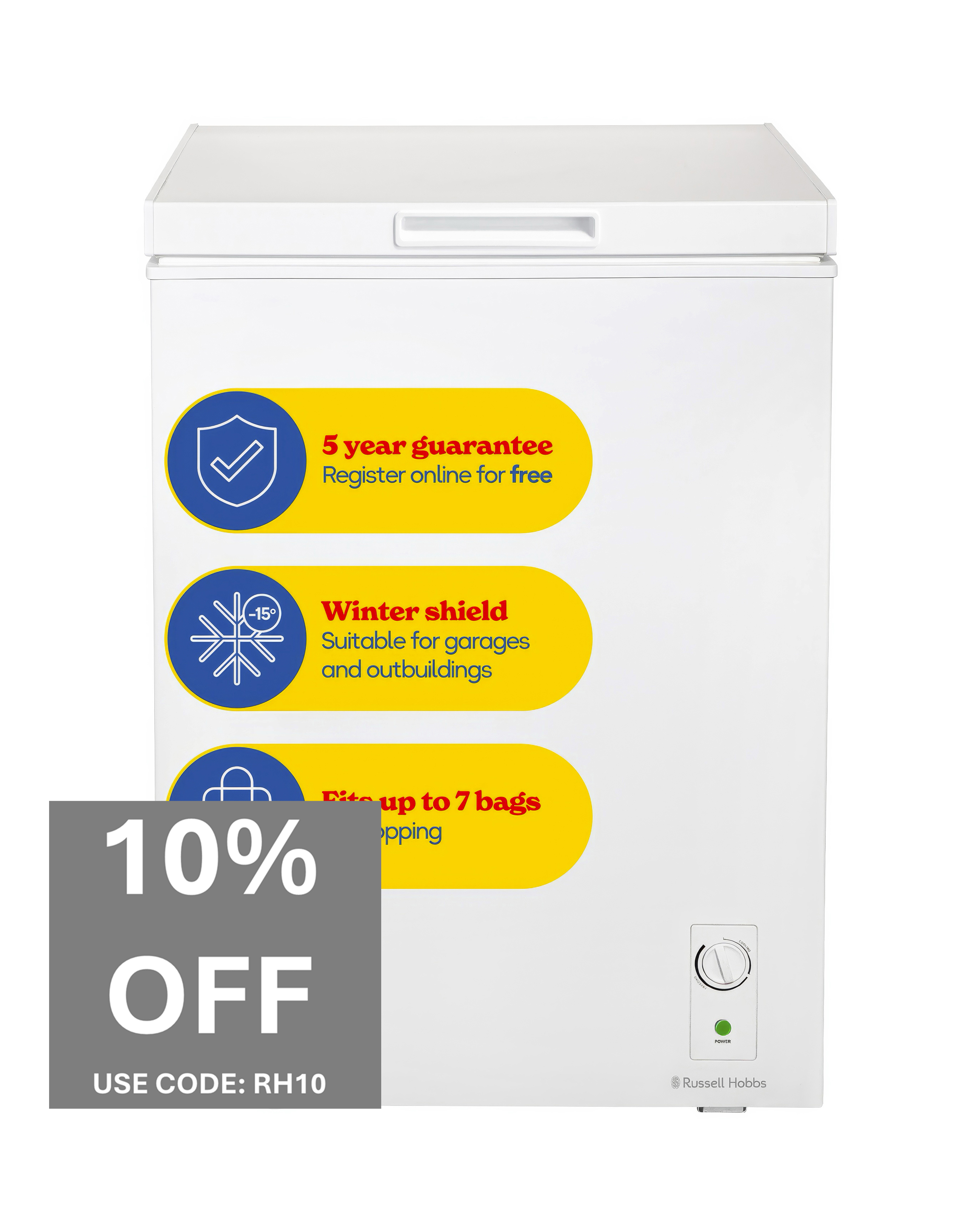 Russell Hobbs RH142CF0E1W Freezer White