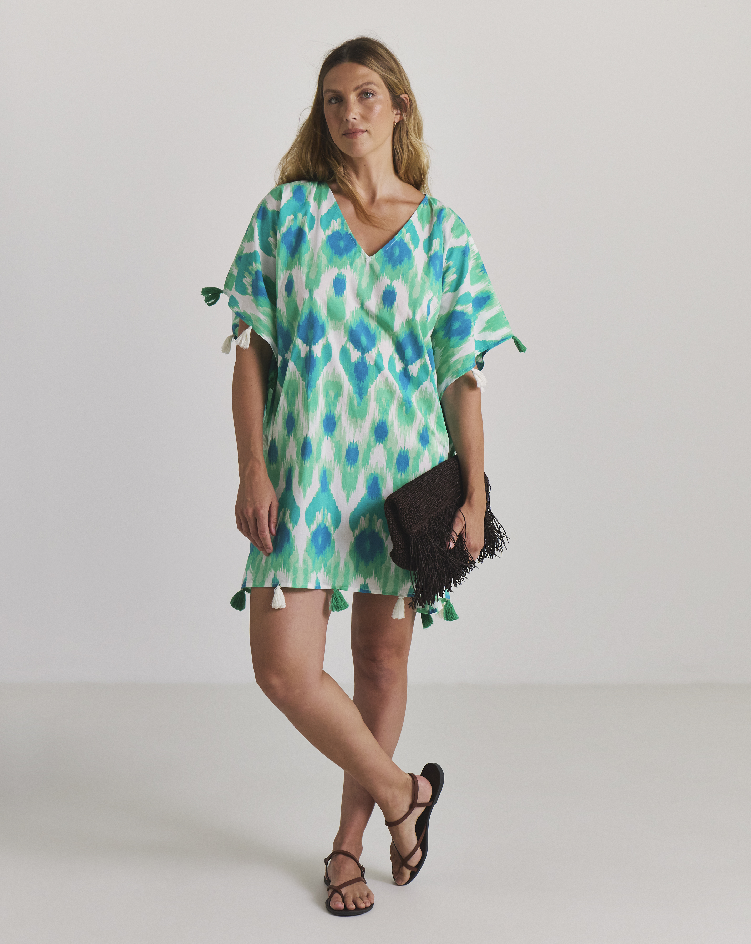 MAGISCULPT Tassel Trim Beach Kaftan