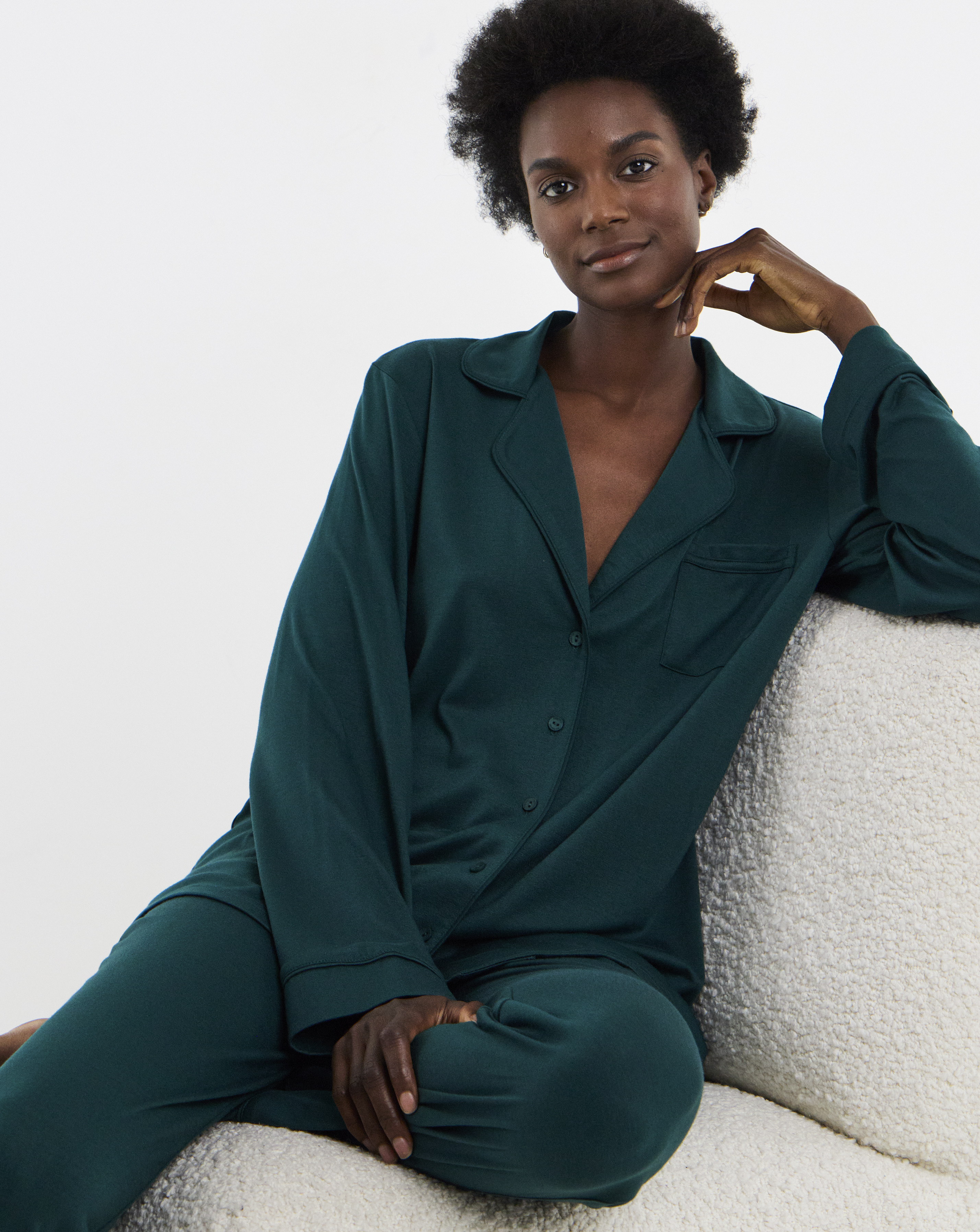 Viscose Blend Revere Pyjama Set