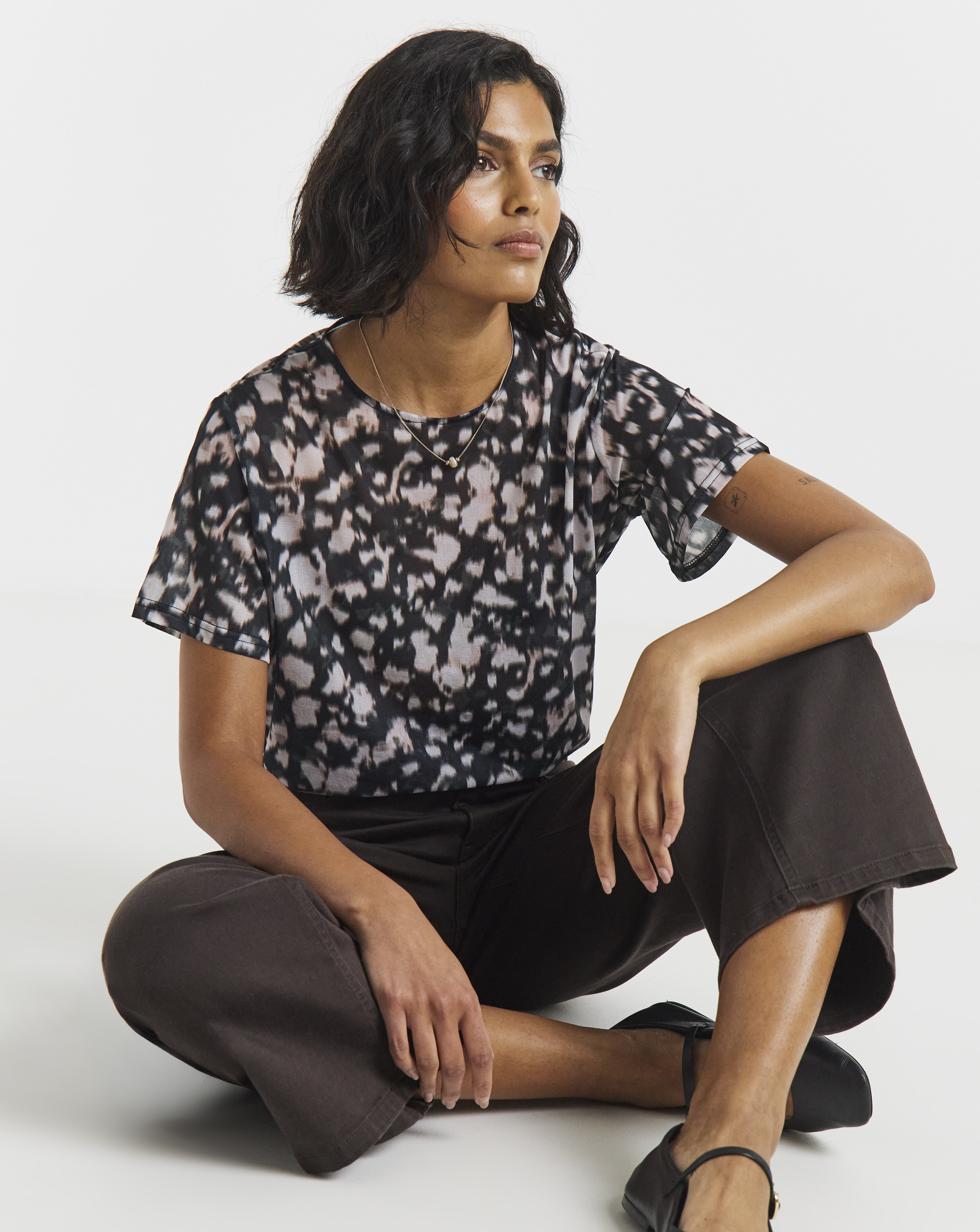 Simply Be Mesh Relaxed Fit T-Shirt
