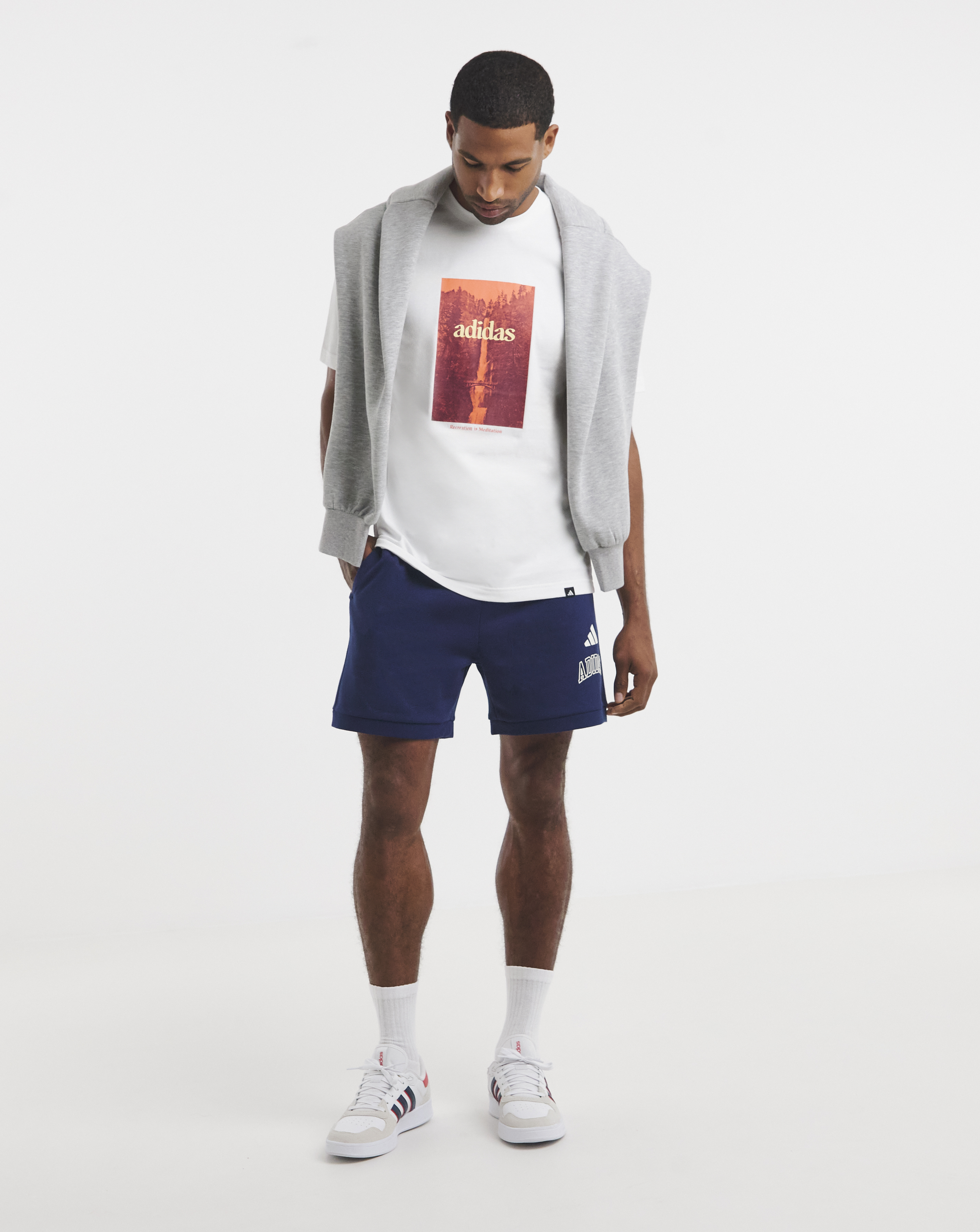 New In - adidas Collegiate Fleece Sweat Shorts