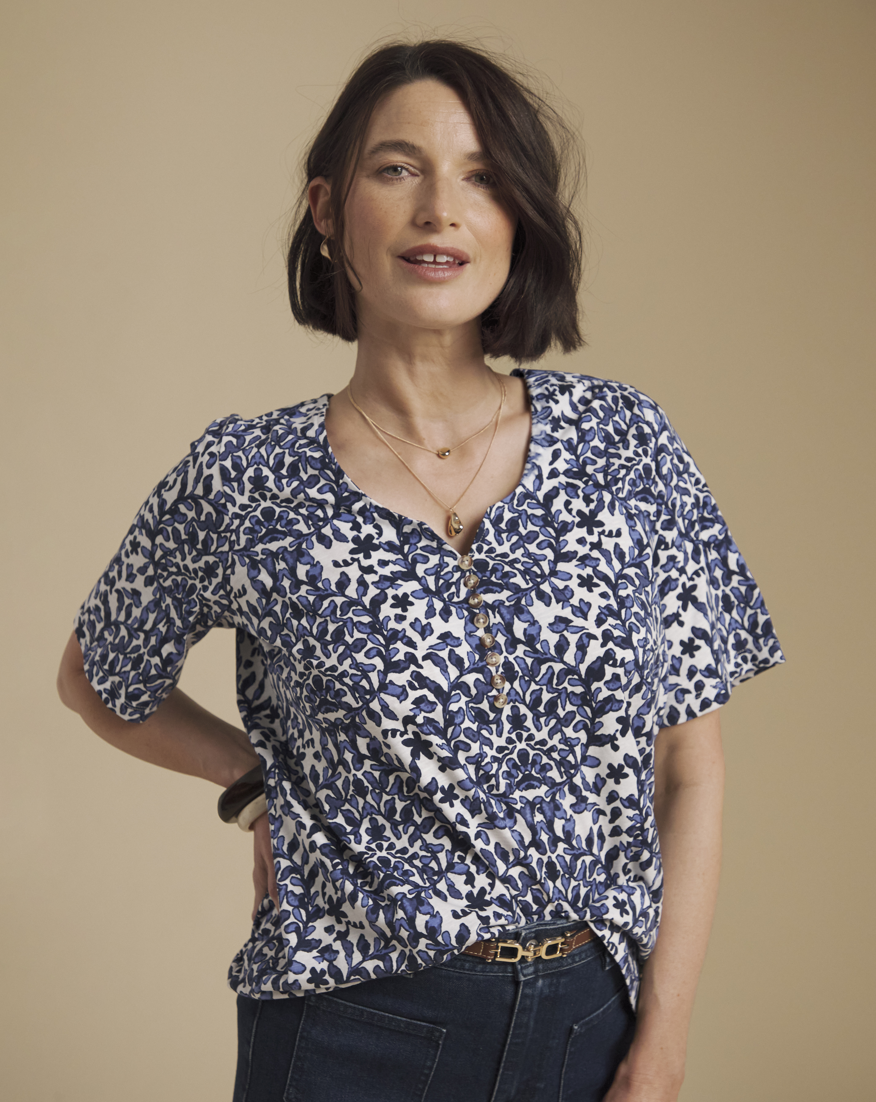 New In - Julipa Cotton V-Neck T-Shirt