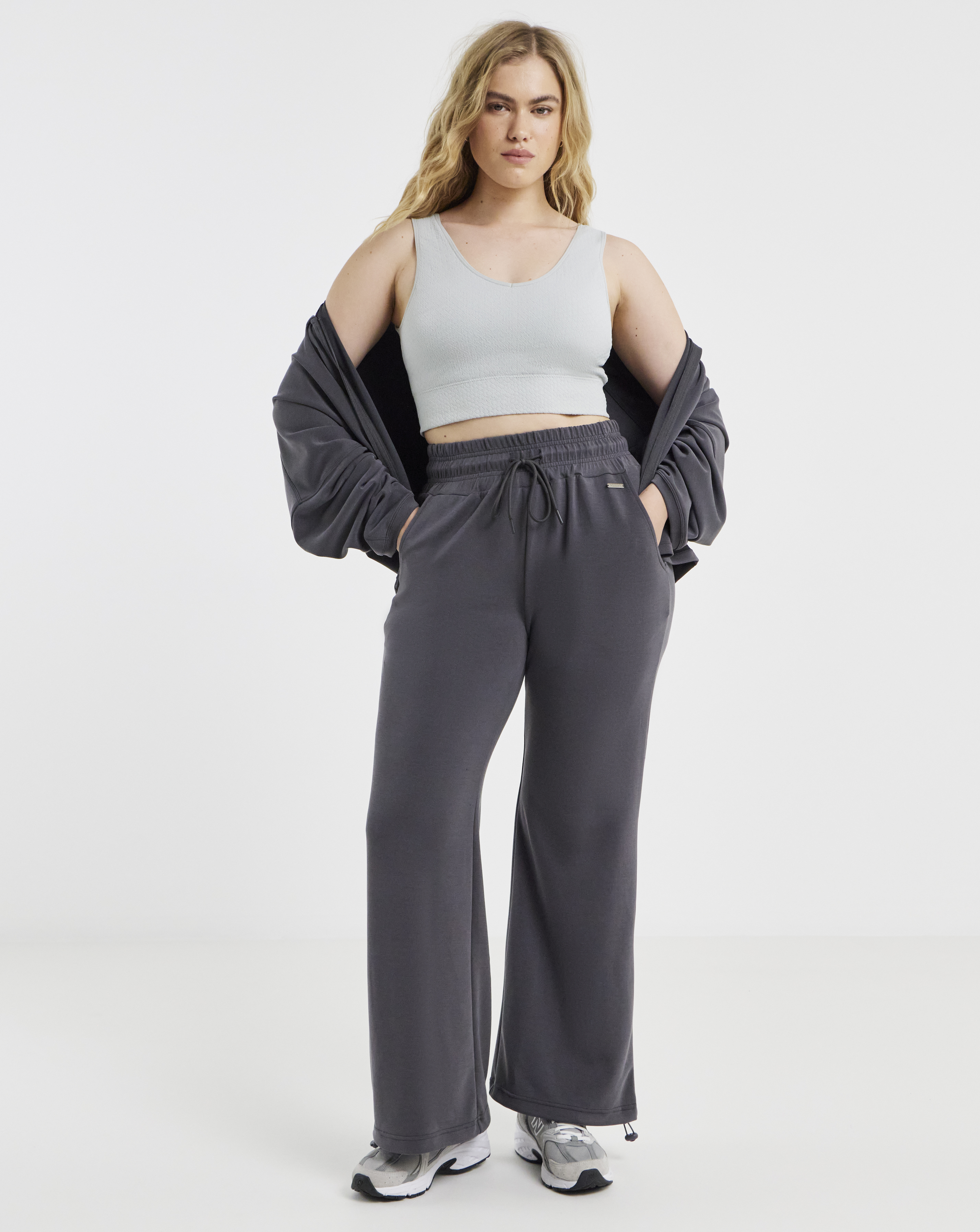 Sculpt Activewear Women's Grey Modal Trousers Medium
