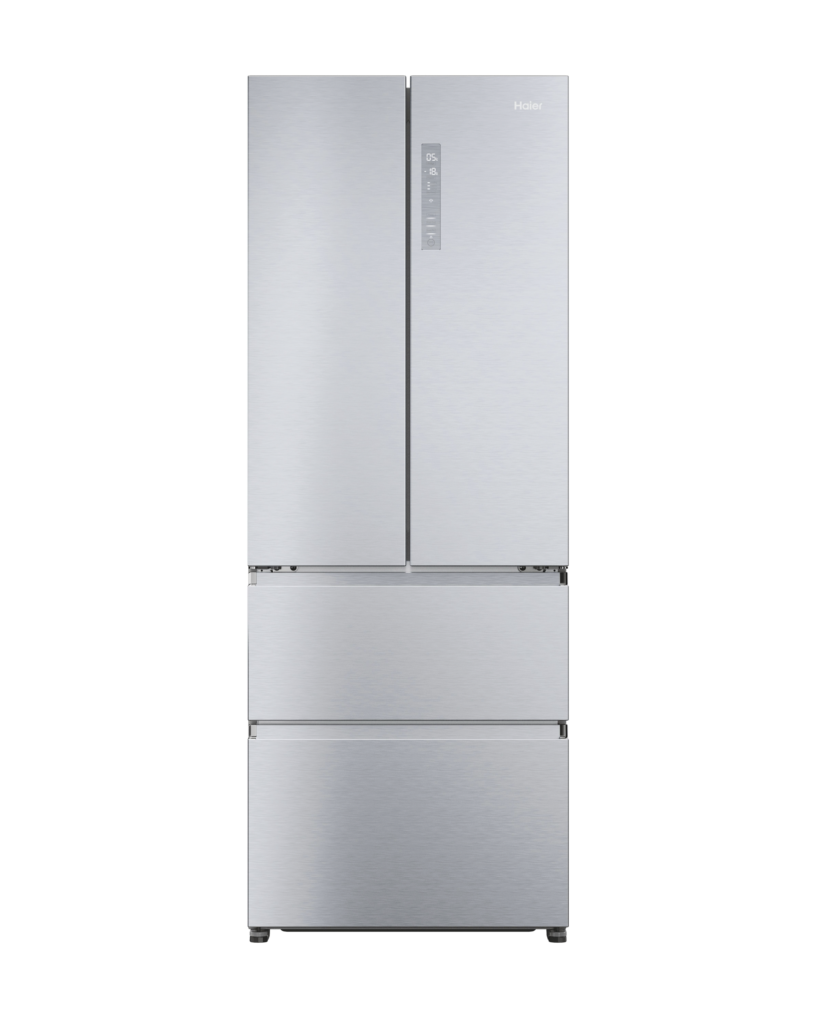 Haier HFR5719ENMG 70 FD Plain Door Refrigerator Silver + Install