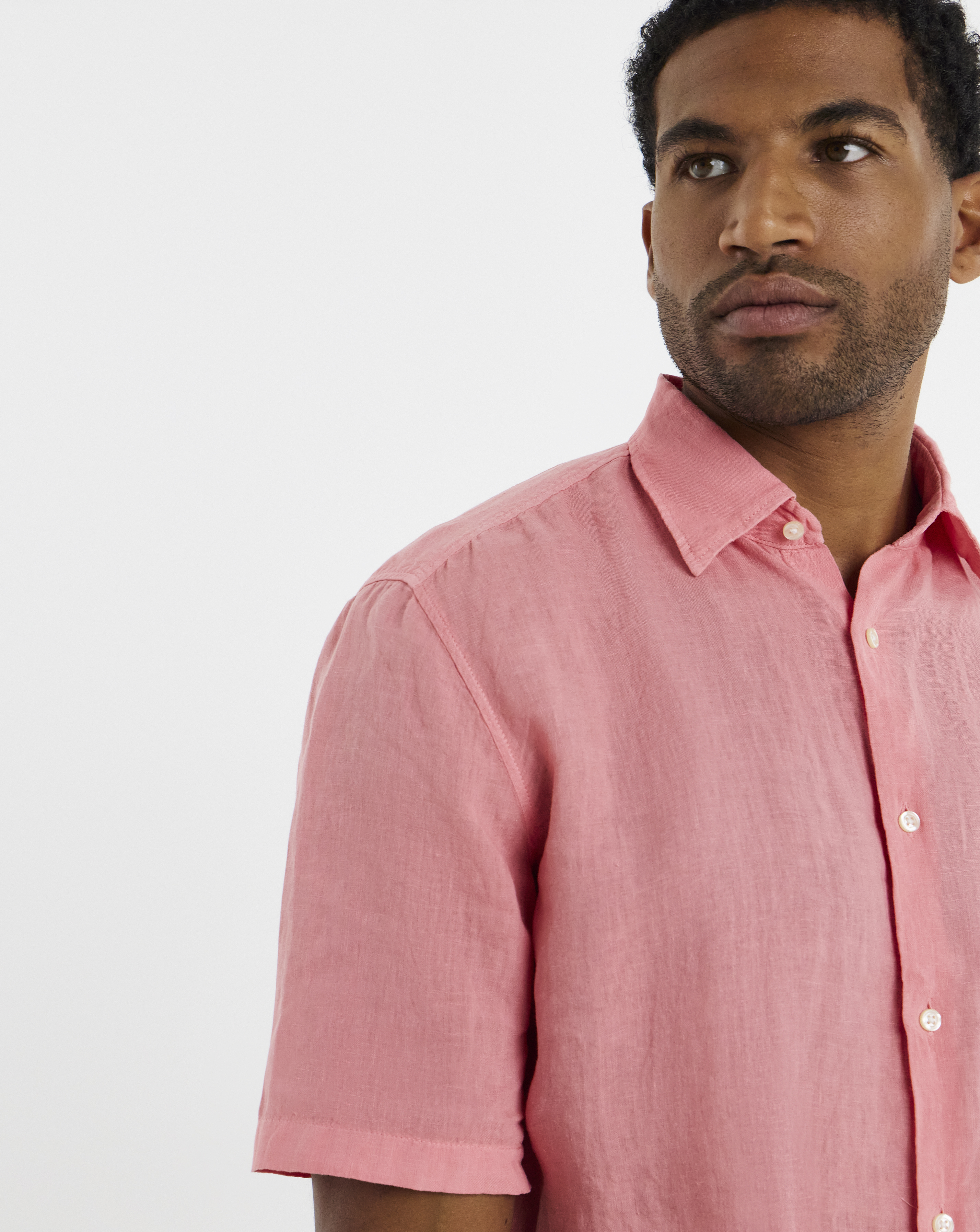 BOSS Linen Shirt - Bright Pink