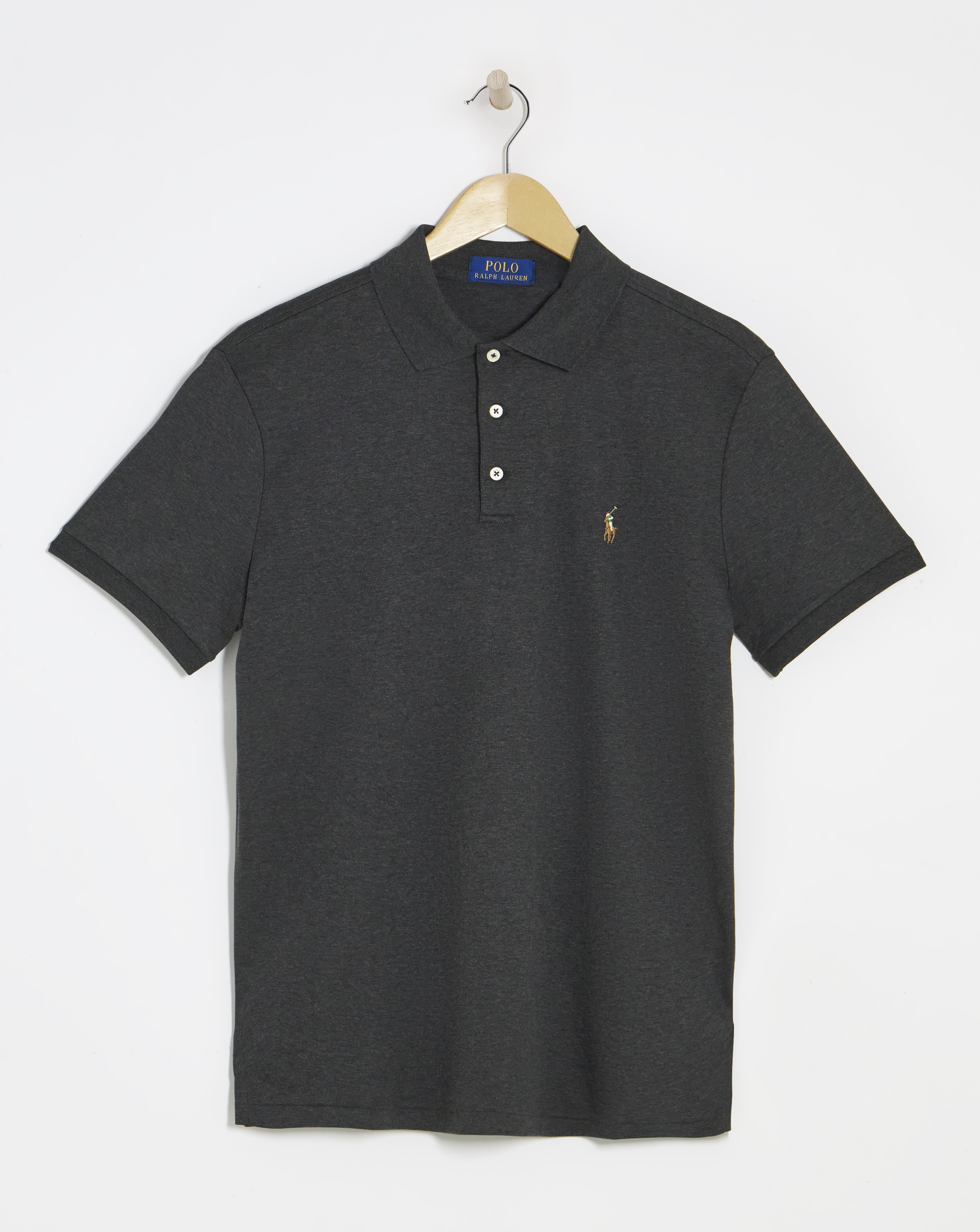 Polo Ralph Lauren Short Sleeve Soft Cotton Polo - Black Marl