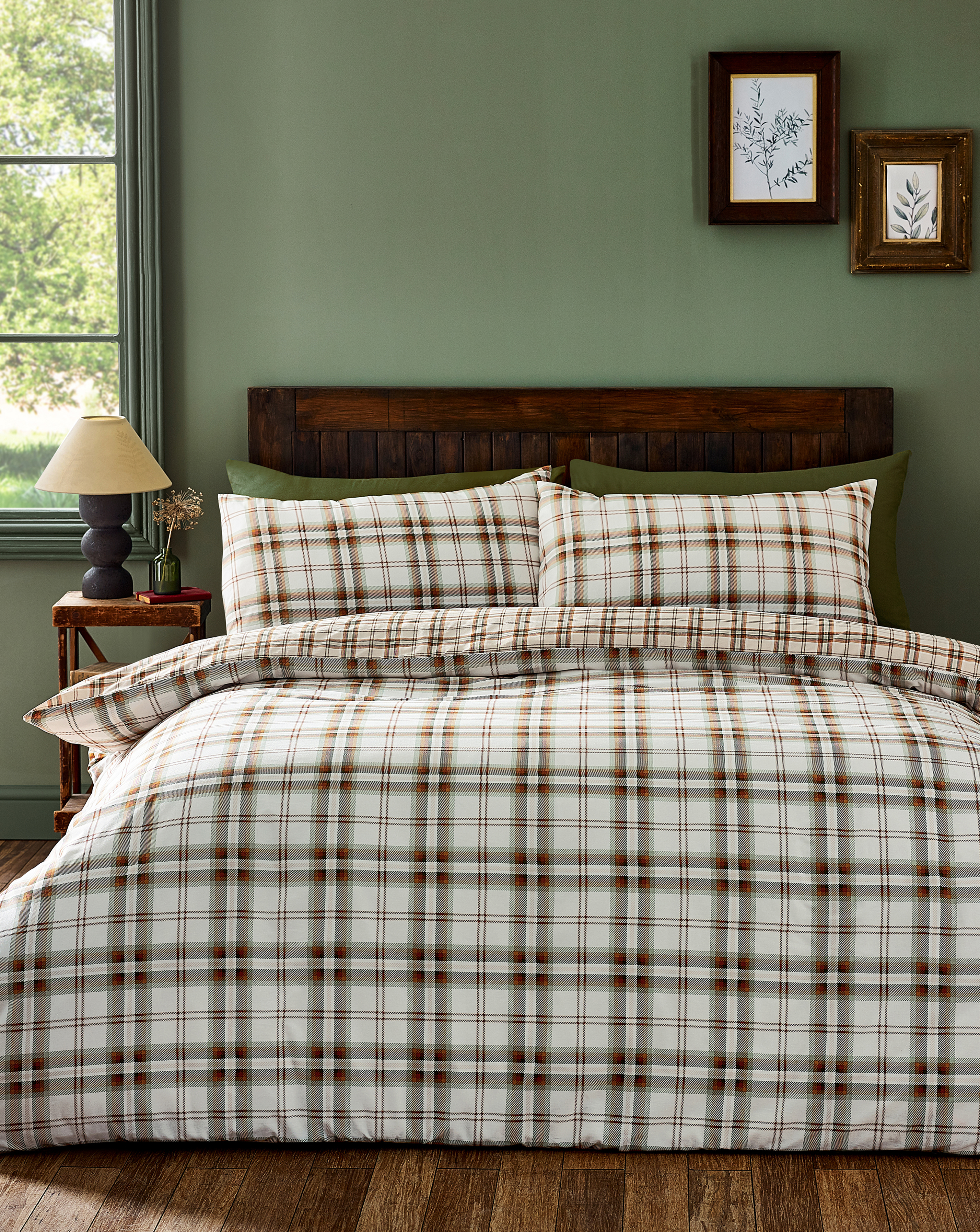 CL Kelso Check Duvet Cover Set ORGE
