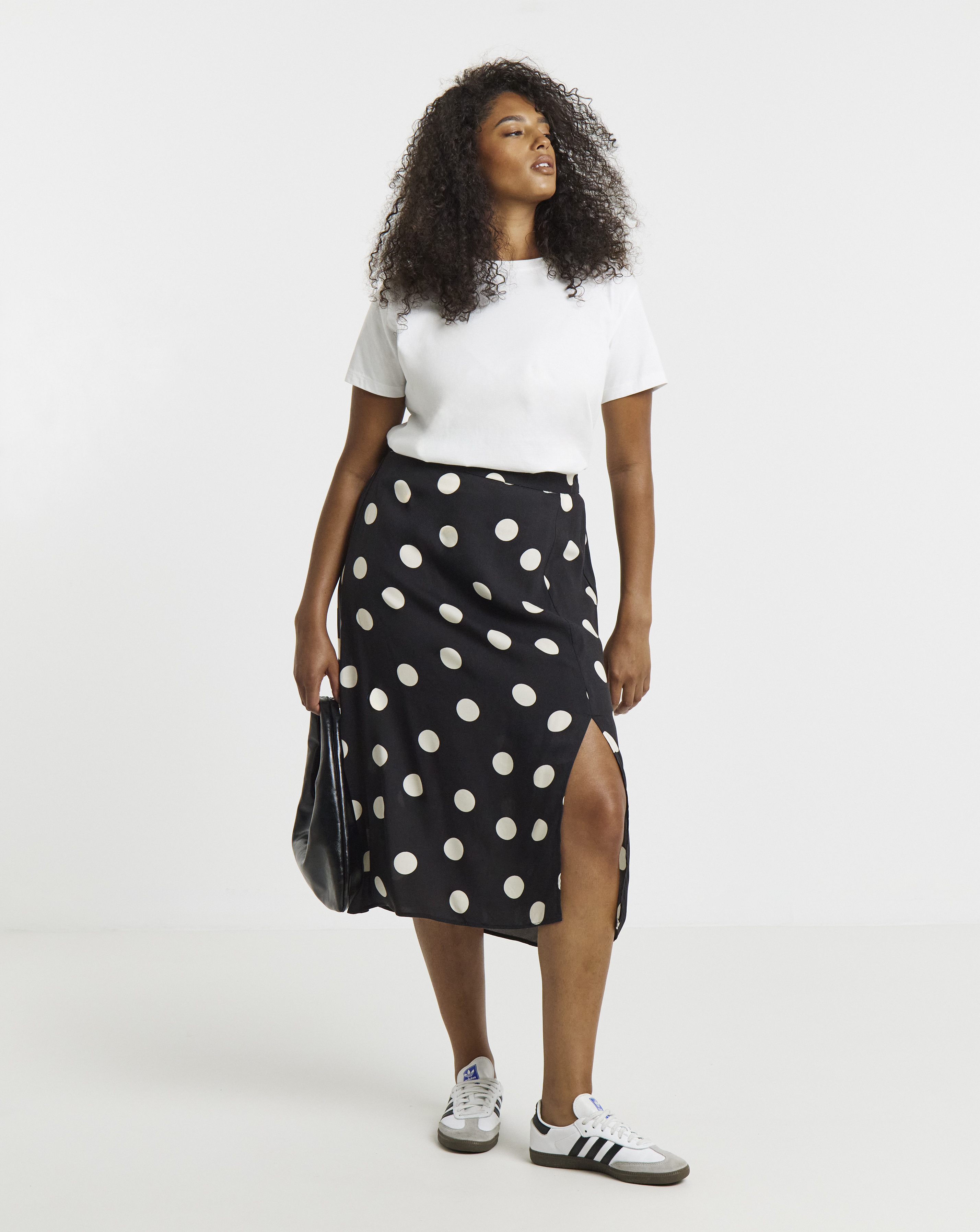 Spun Viscose Midi Skirt