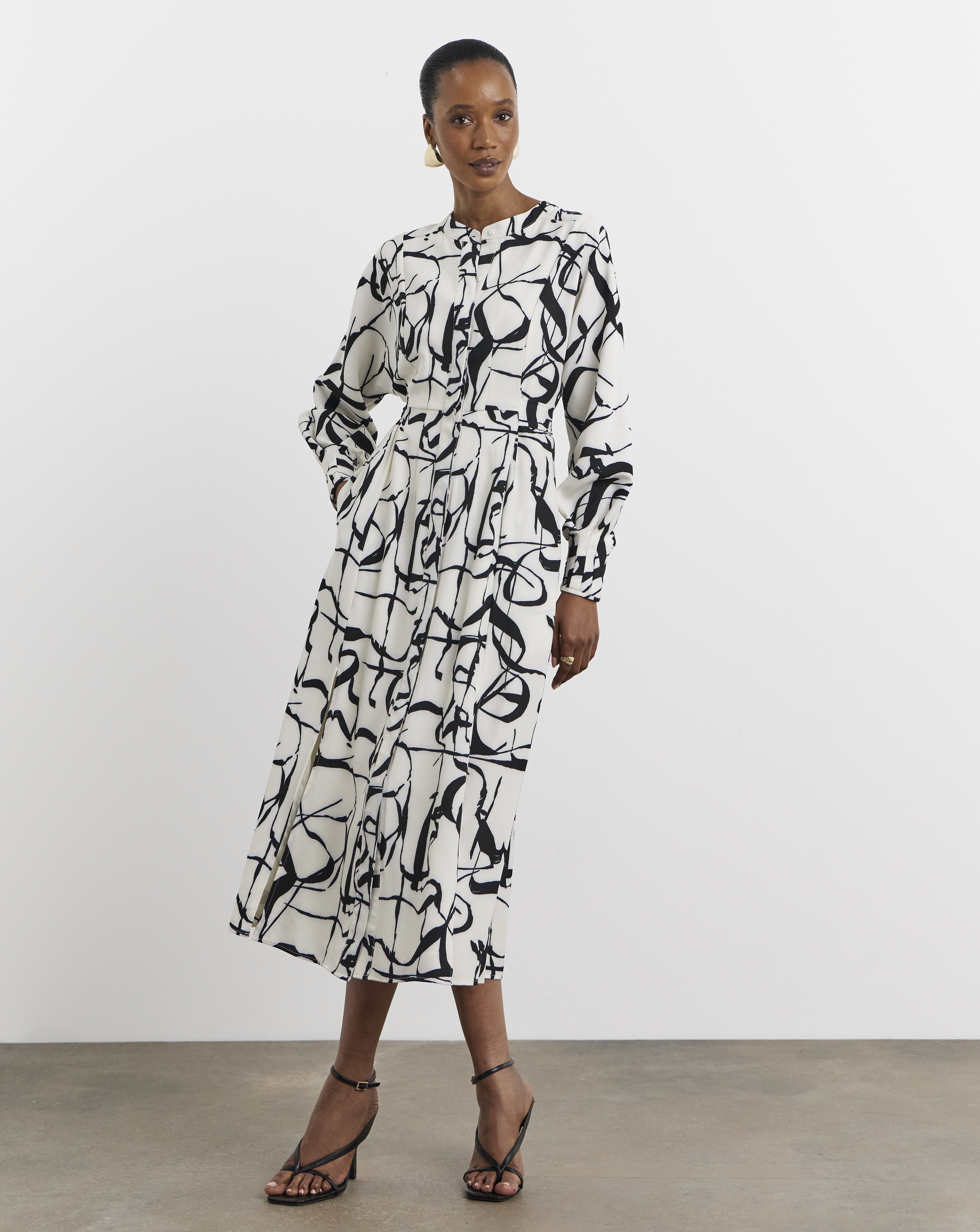 Joanna Hope Tie Waist Shirt Dress