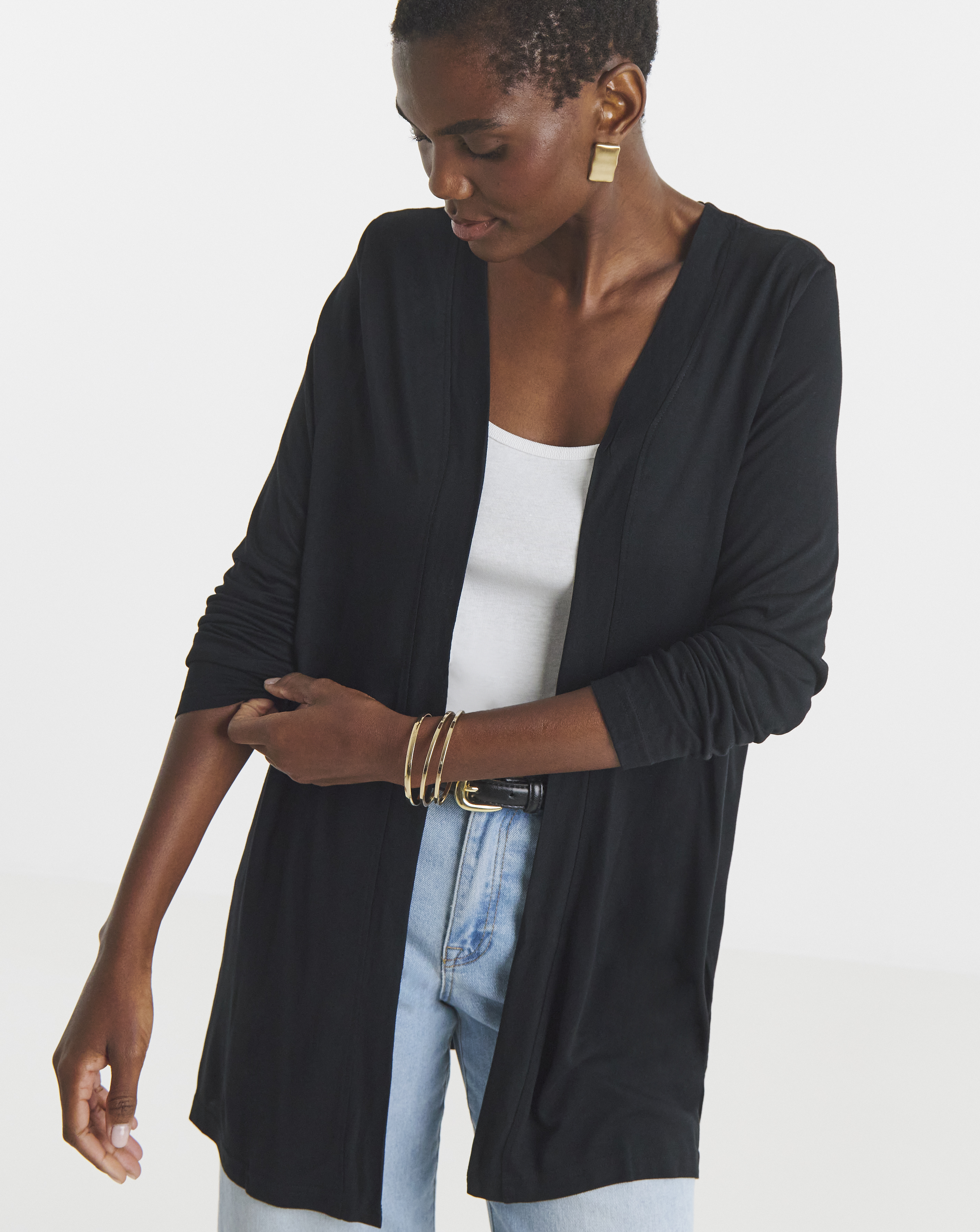 Black Edge to Jersey Cardigan