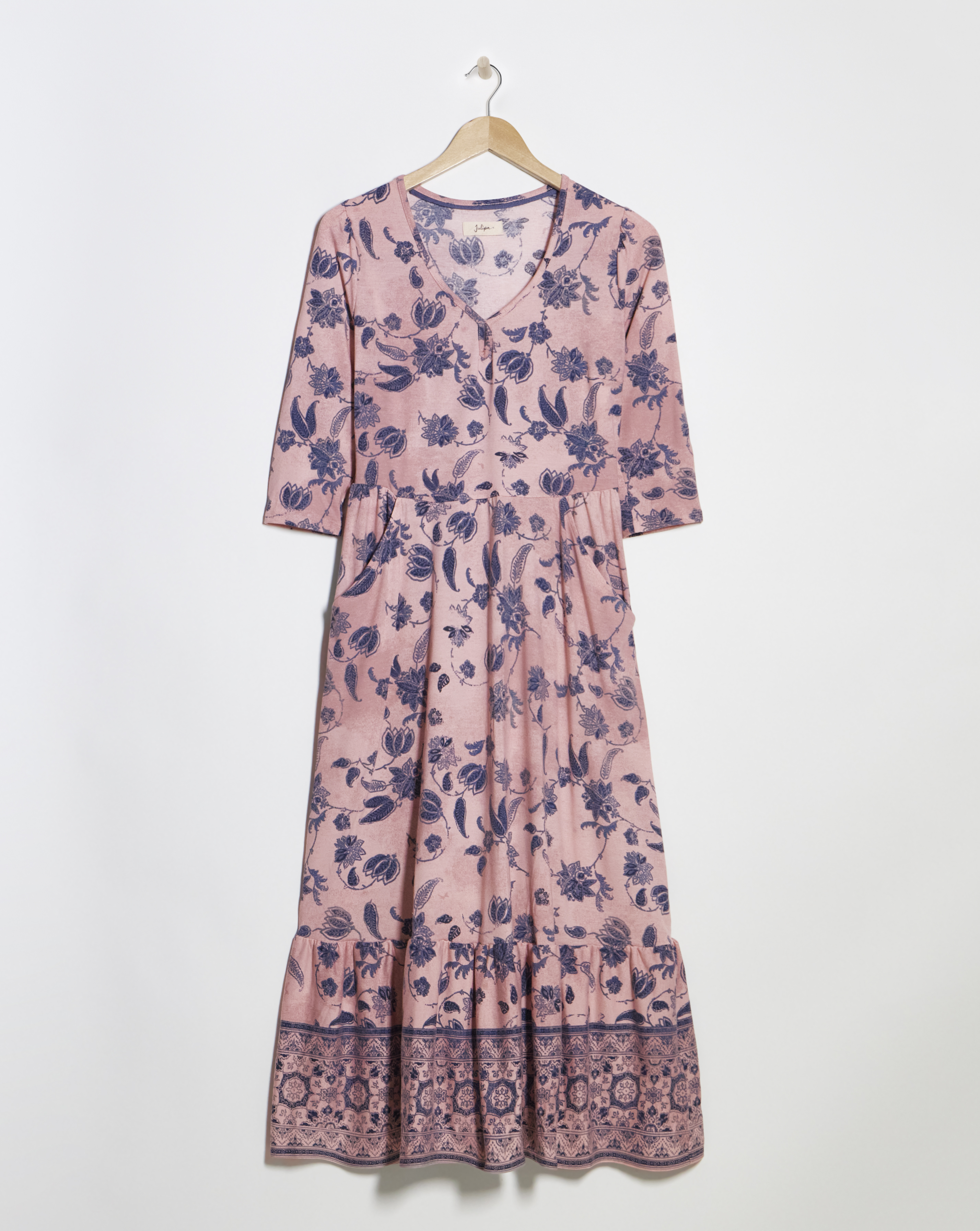Julipa Key Hole Jersey Midi Dress