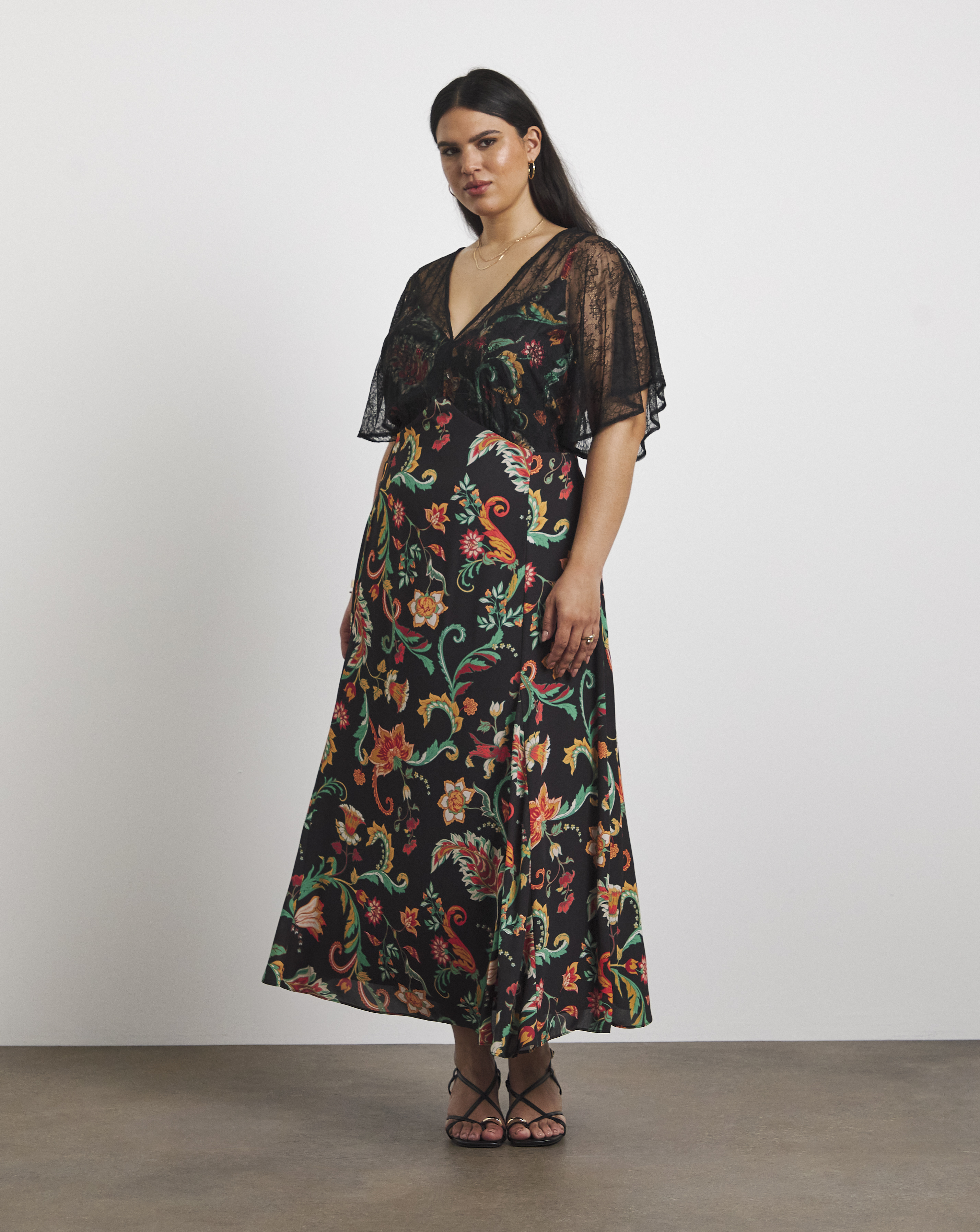 New In - Joanna Hope Lace Sleeve Tea Dress