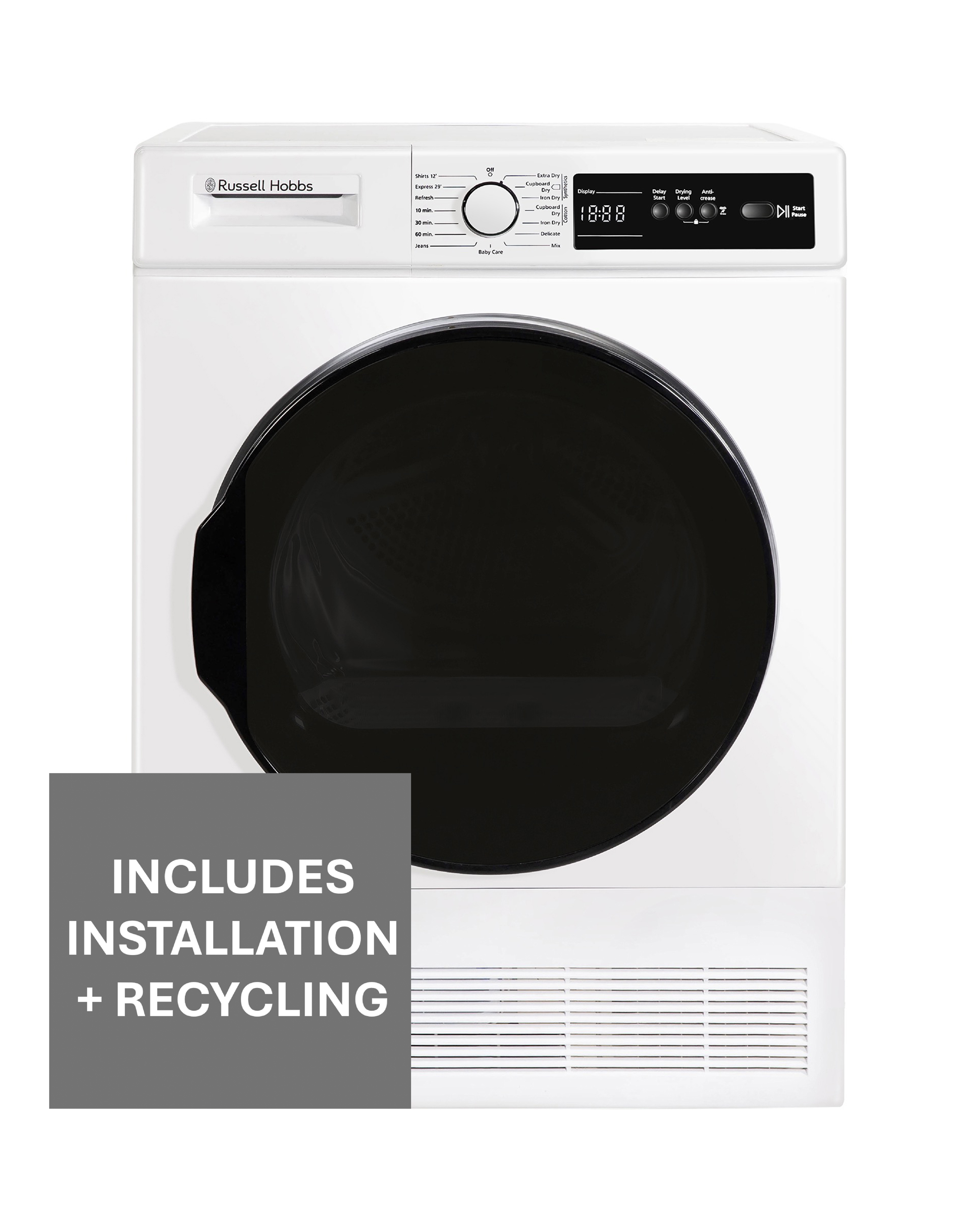 Russell Hobbs 11 Series 8Kg Condenser Tumble Dryer Sensor Dry RH8CTD111W - Image 7