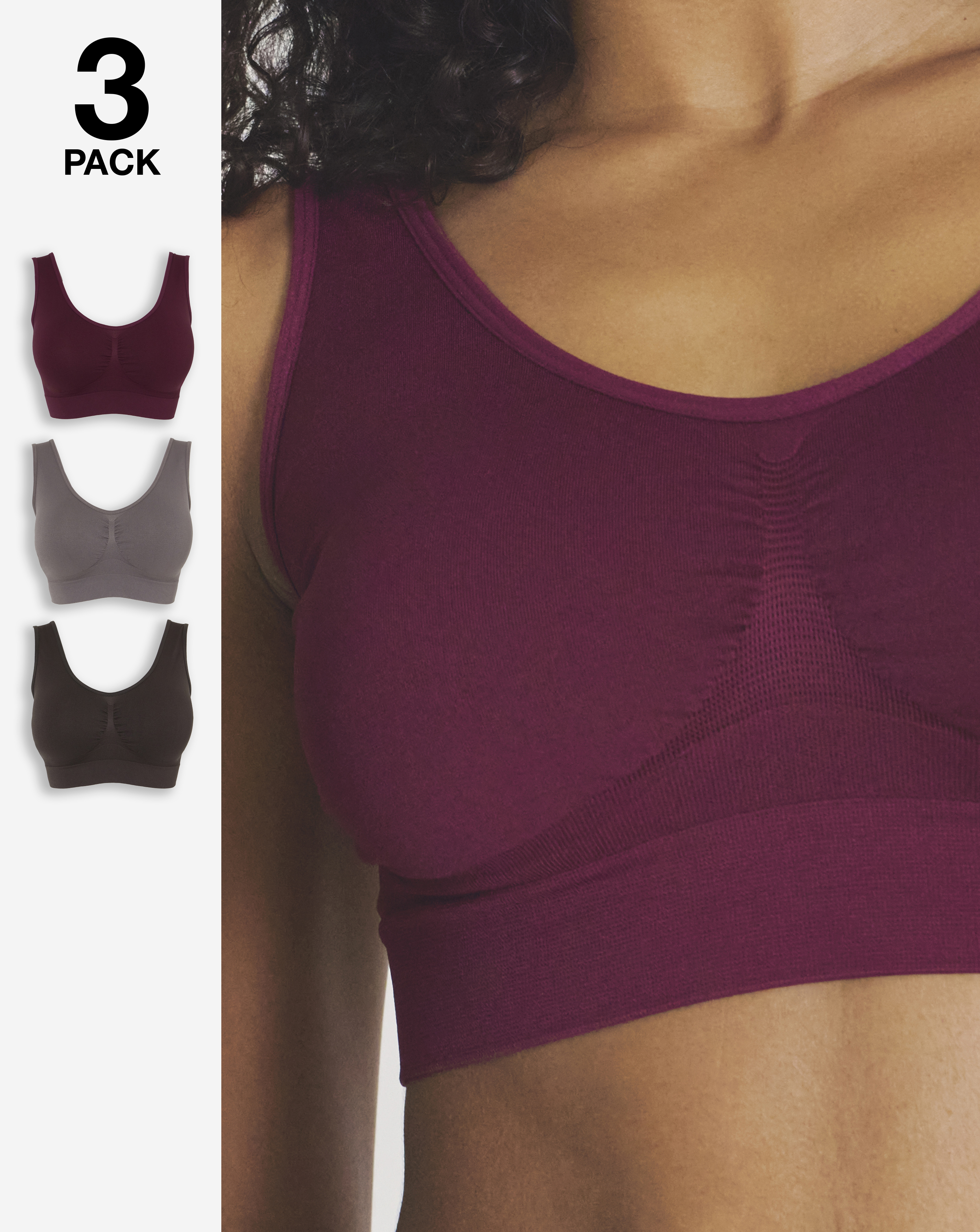 New In - Pretty Secrets 3 Pack Comfort Tops