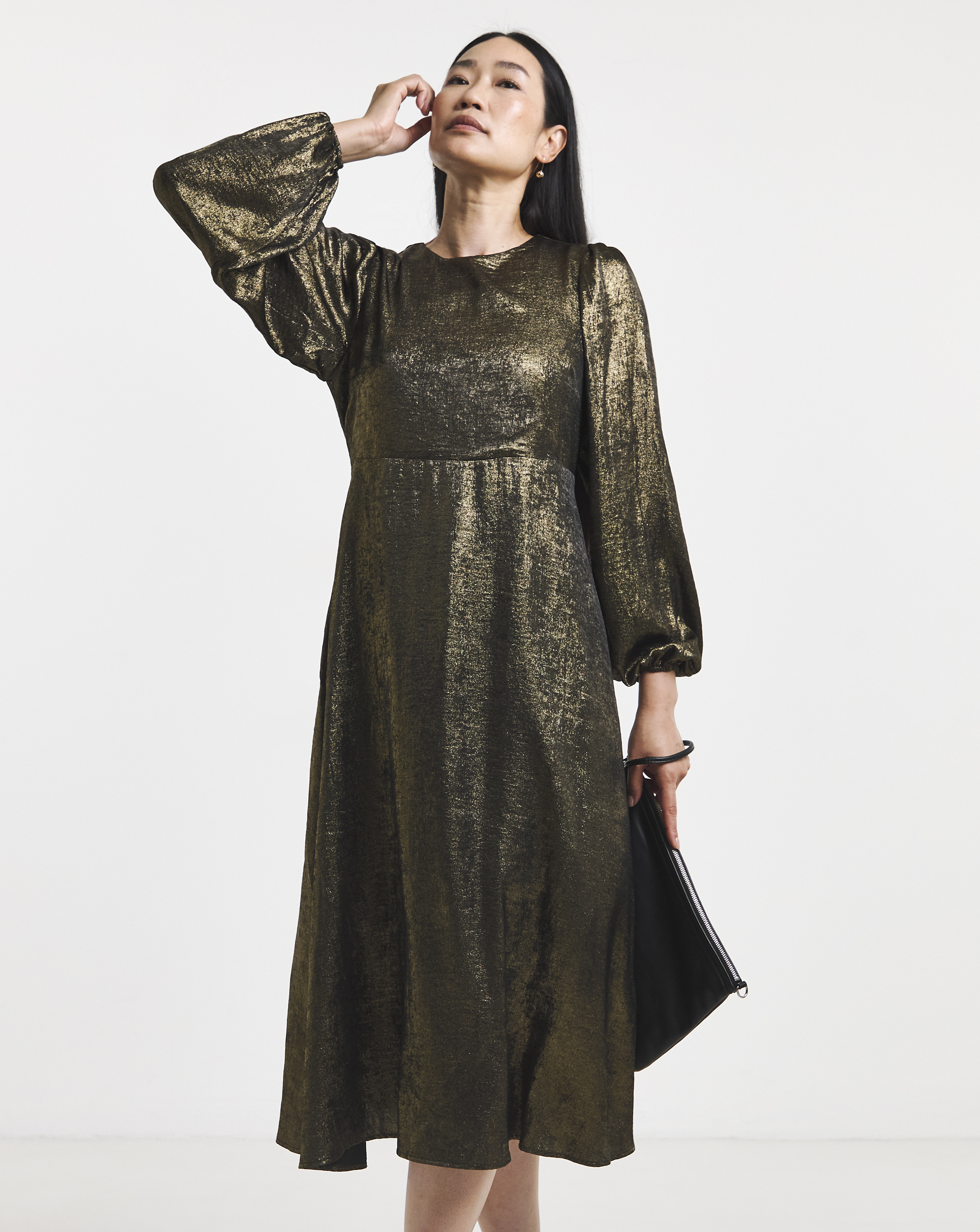 Foil Maxi Tea Dress