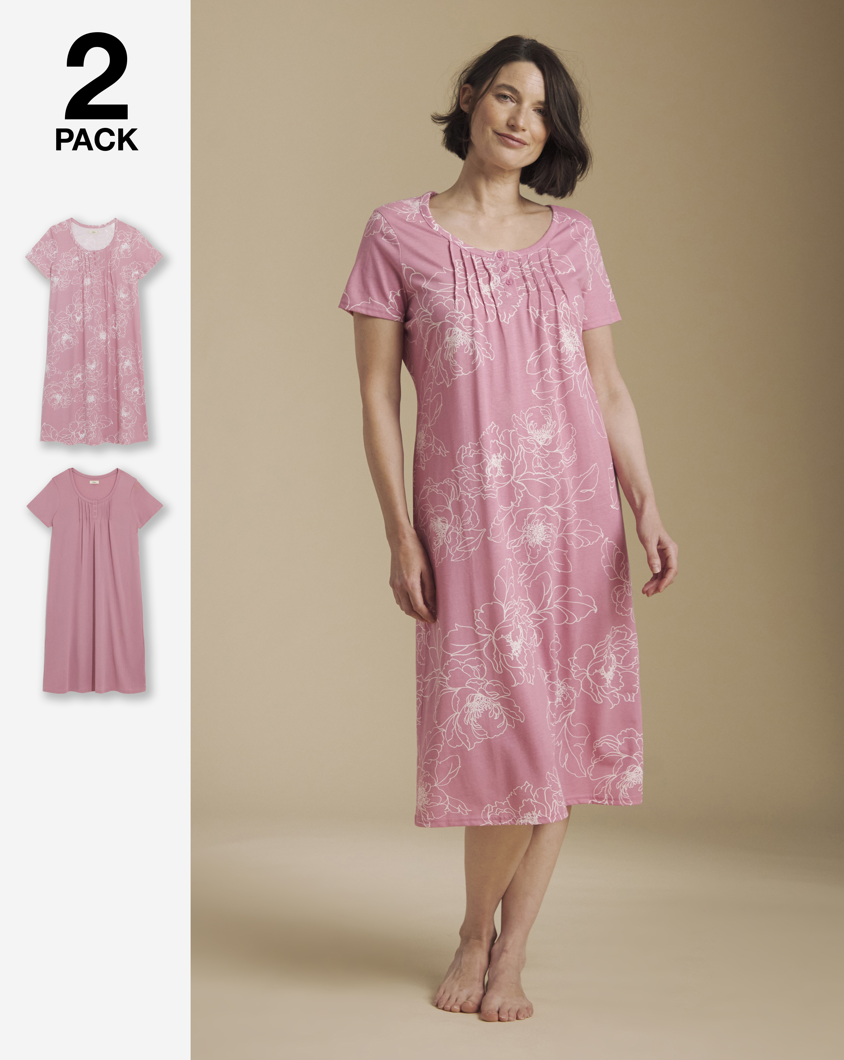 New In - Value 2 Pack Floral Nighties