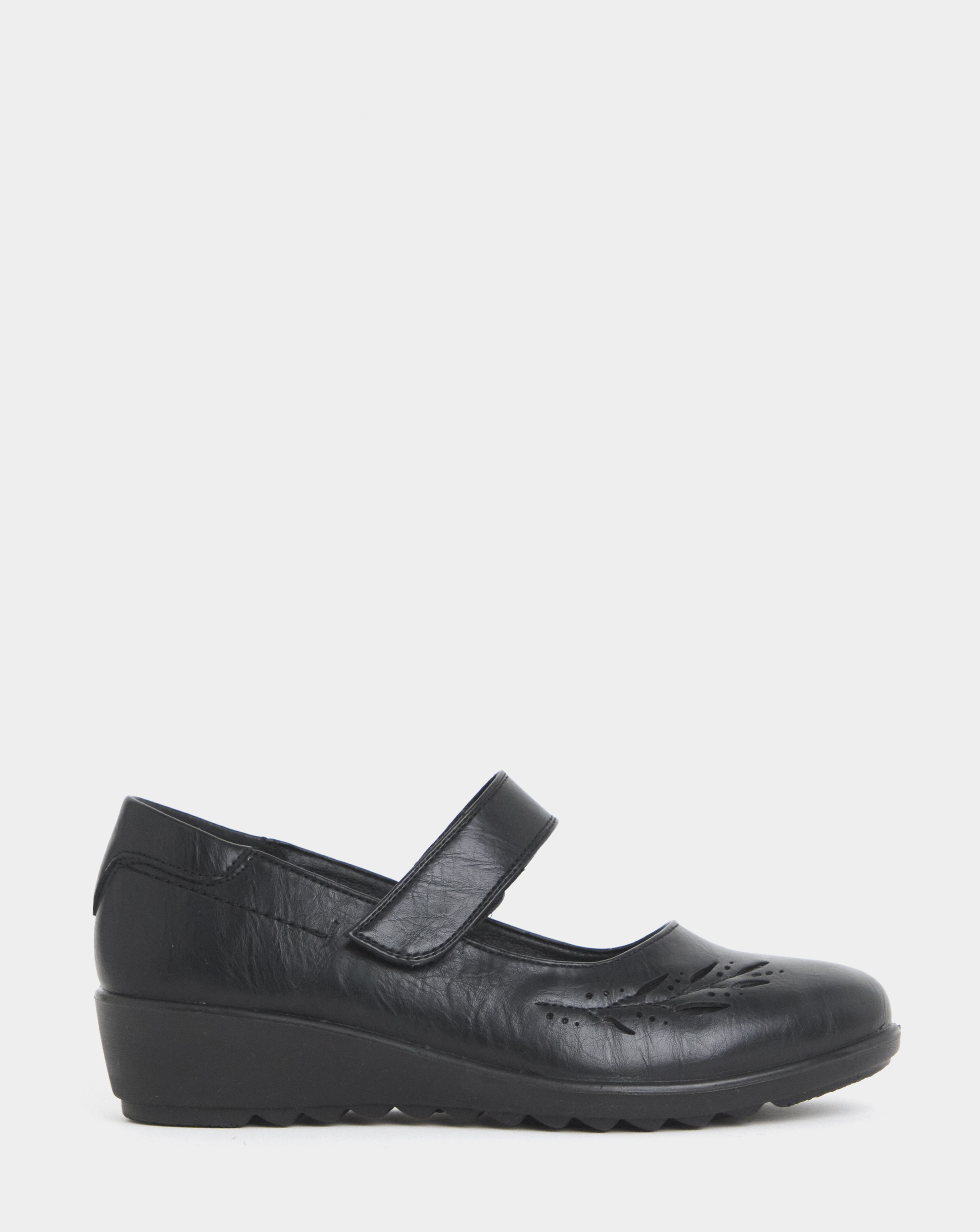 New In - Wedge Mary Jane Embossed Wide