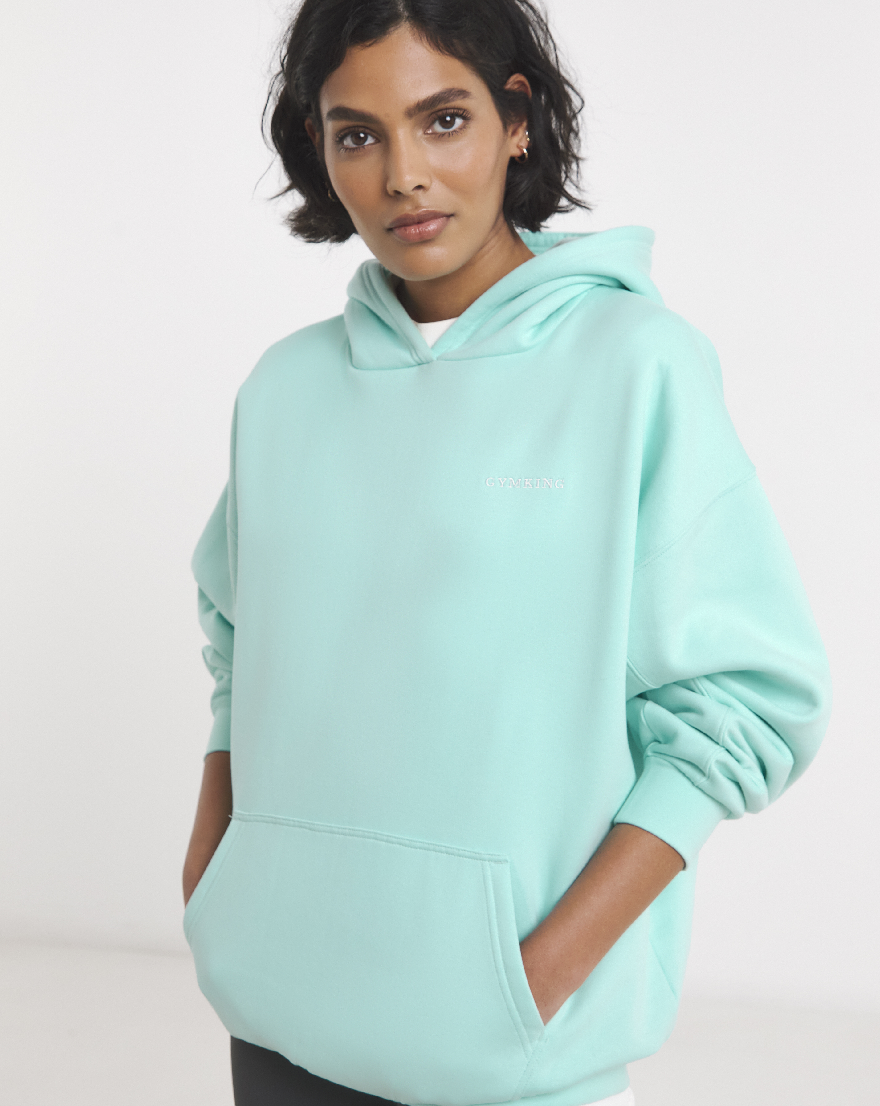 Gym King Women's Turquoise 365 Relaxed Fit Hoodie Size 16 - Image 2