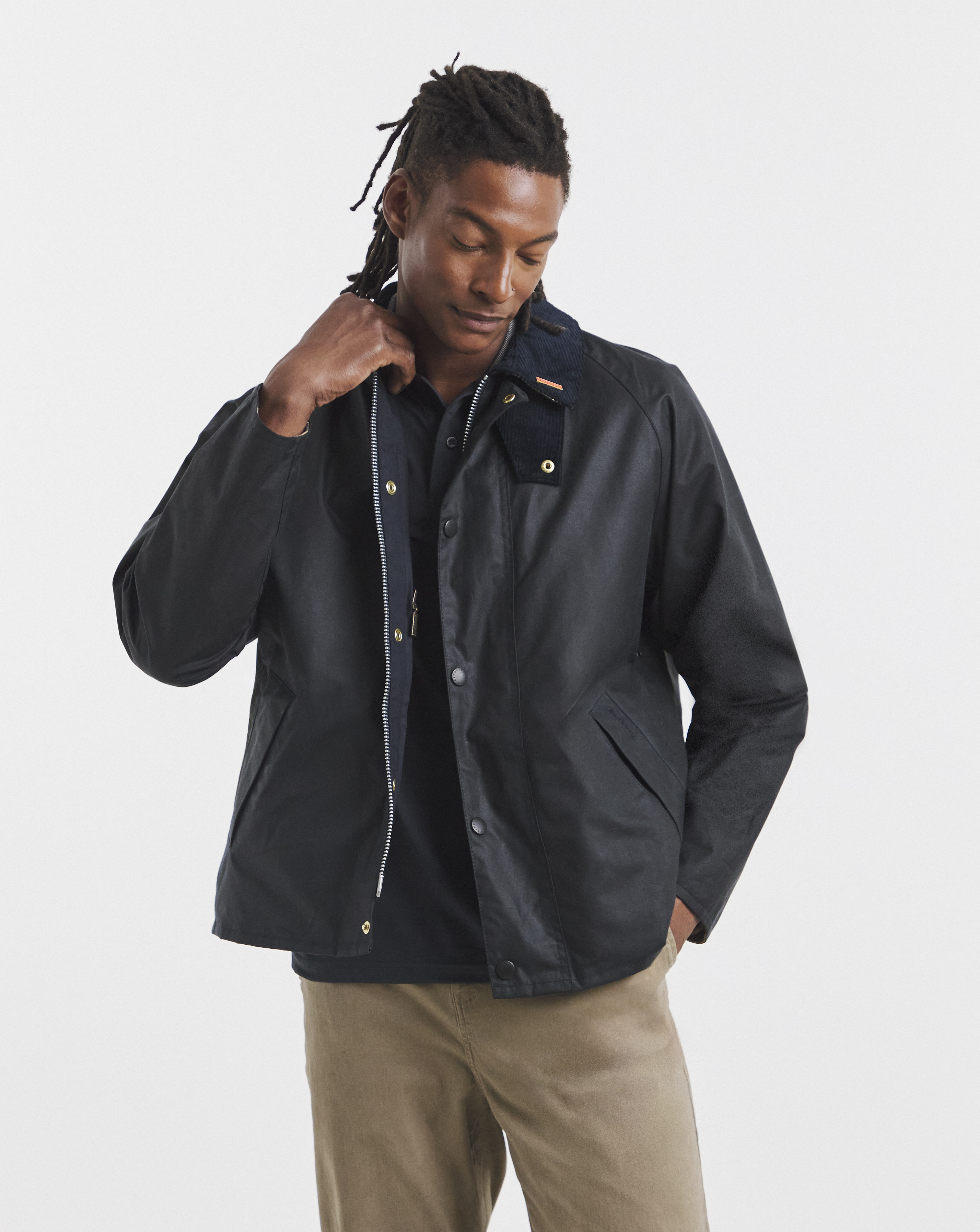 Barbour Men's Icons Transport Waxed Jacket - Navy NY92 - XL - Image 3