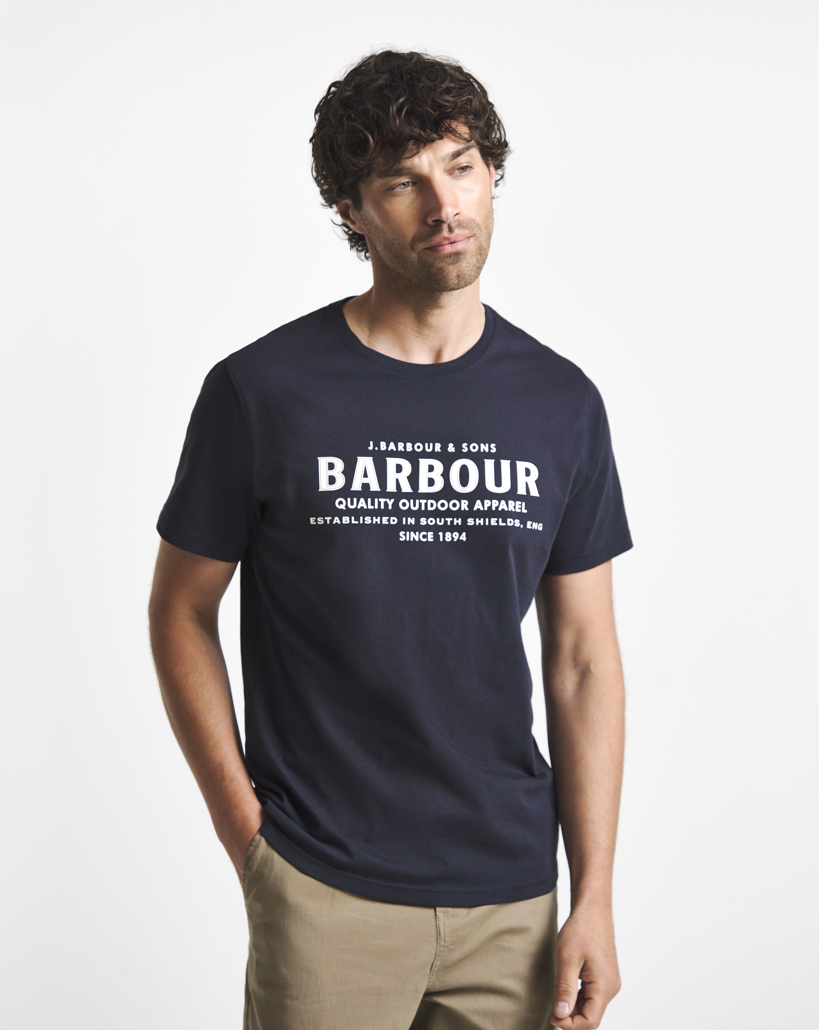 Barbour Moorside Logo T-Shirt - Navy