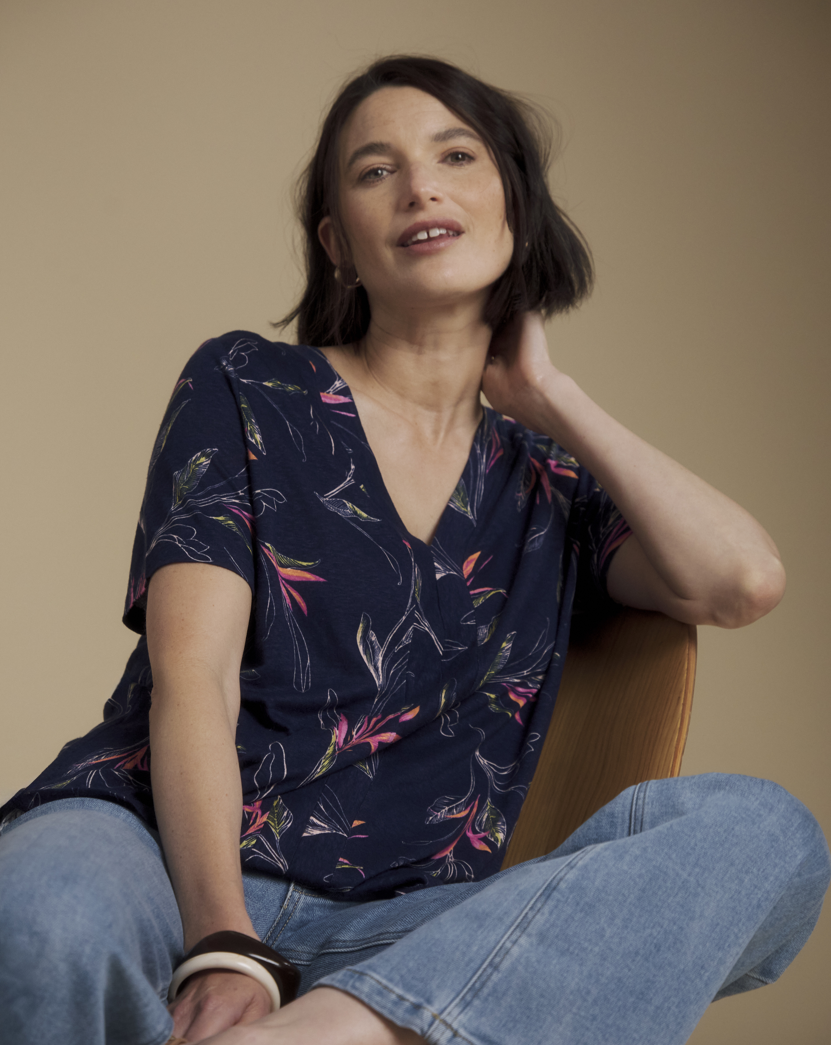 New In - Julipa Linen Jersey Boxy Top