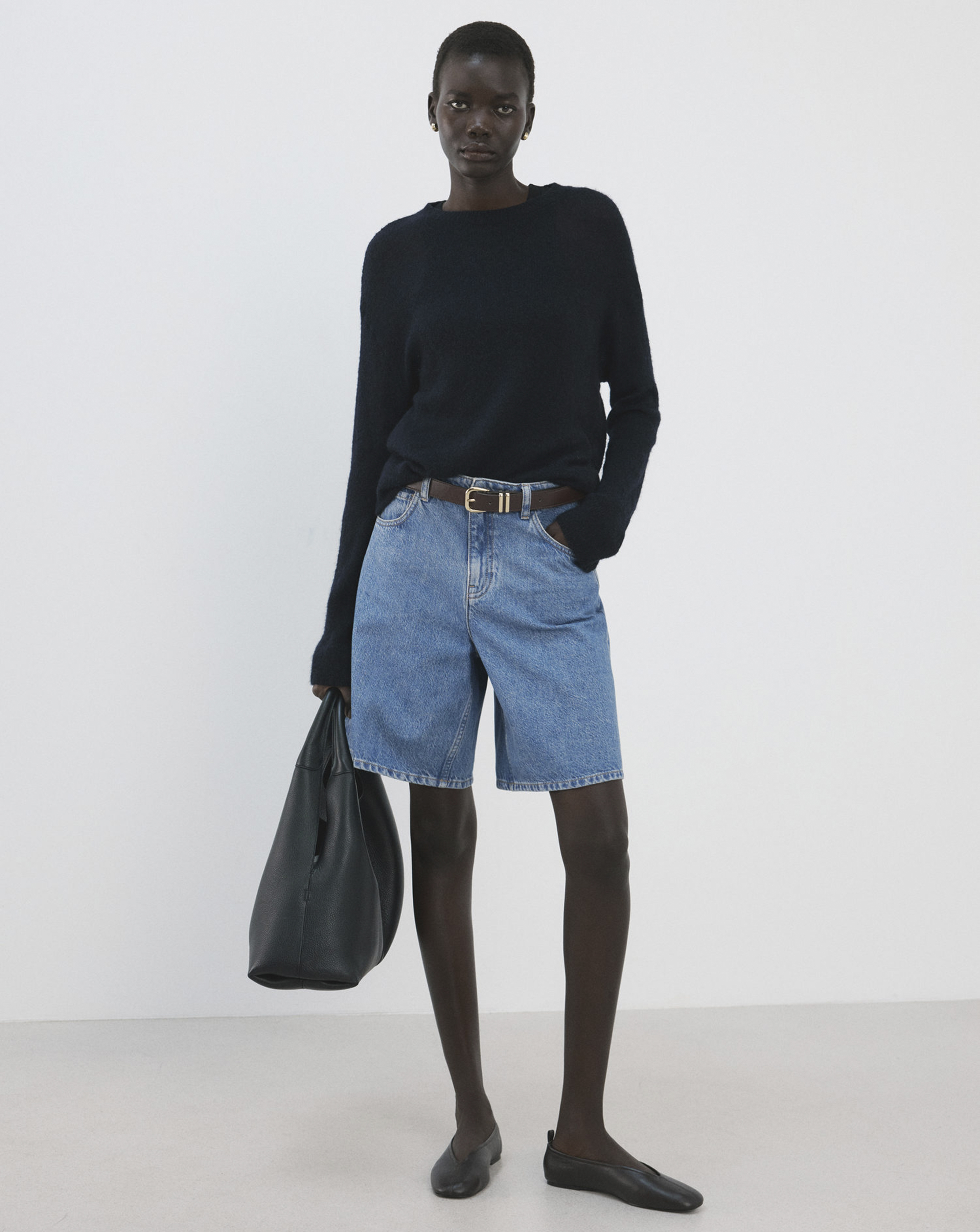 New In - Mango High-Waist Straight-Fit Bermuda