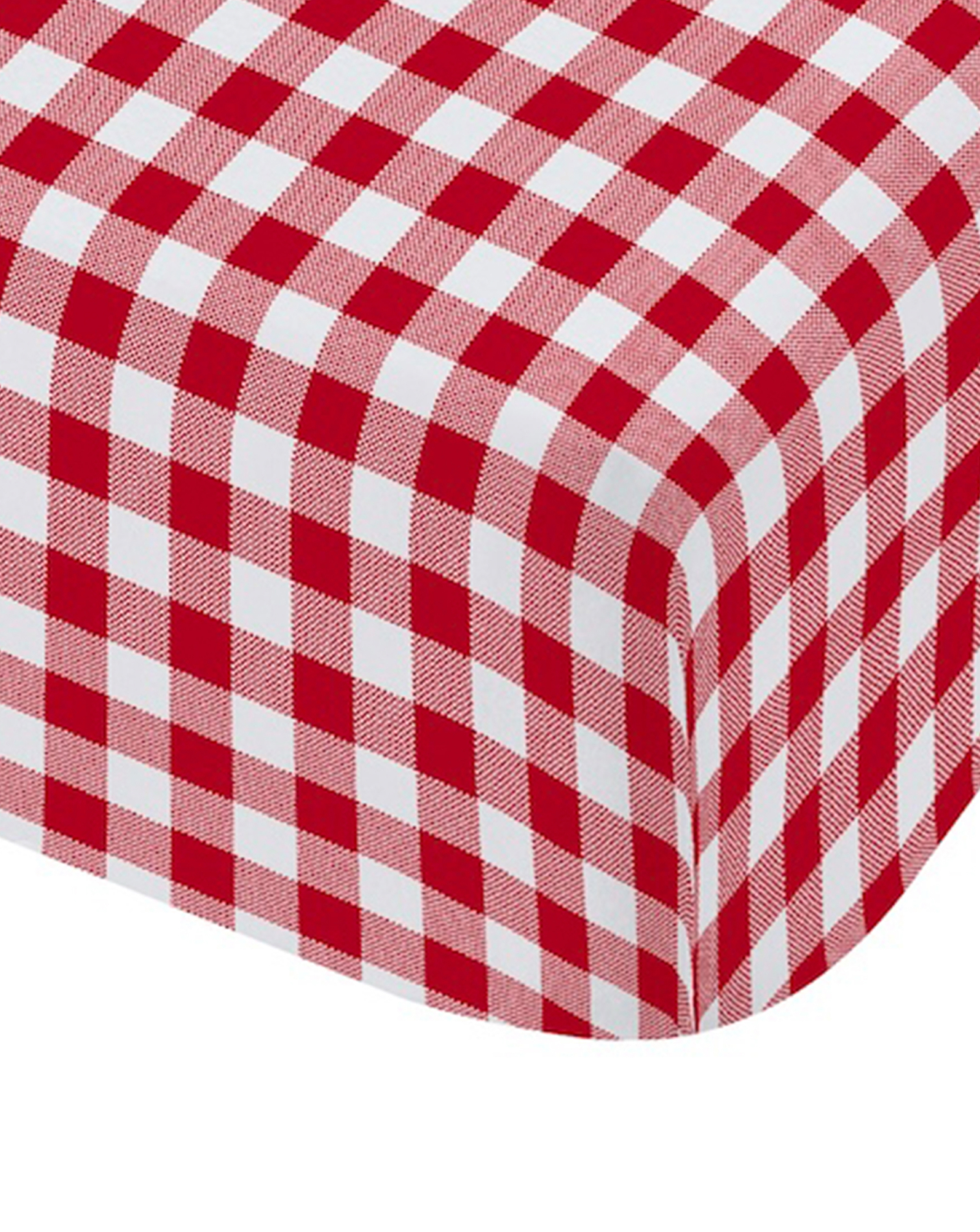 Catherine Lansfield Men's Red Cl Gingham Check Fitted Sheet 30Cm