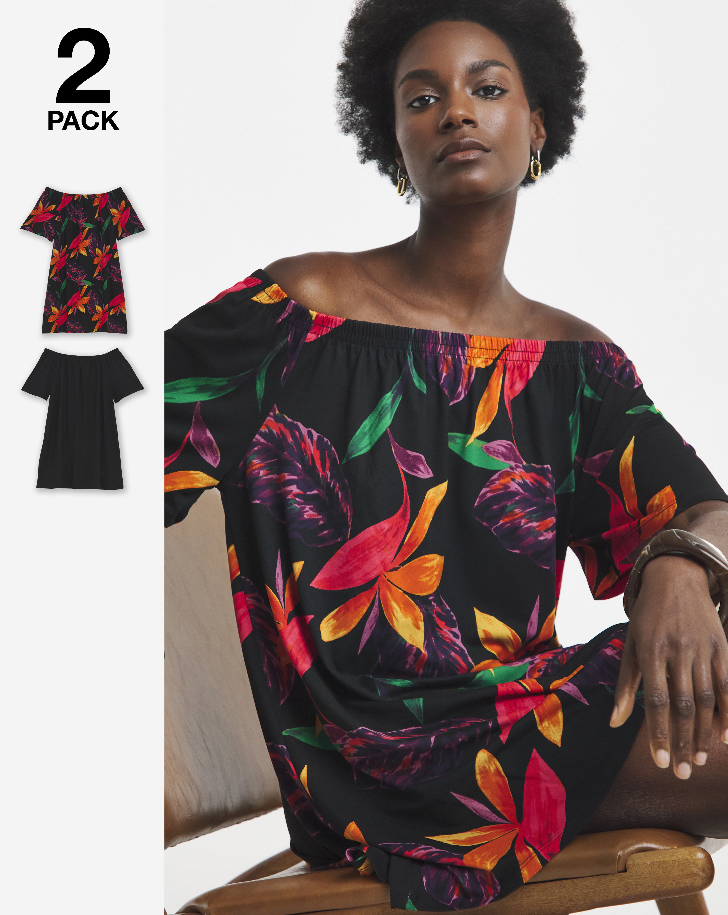 2 Pack Bardot Dress