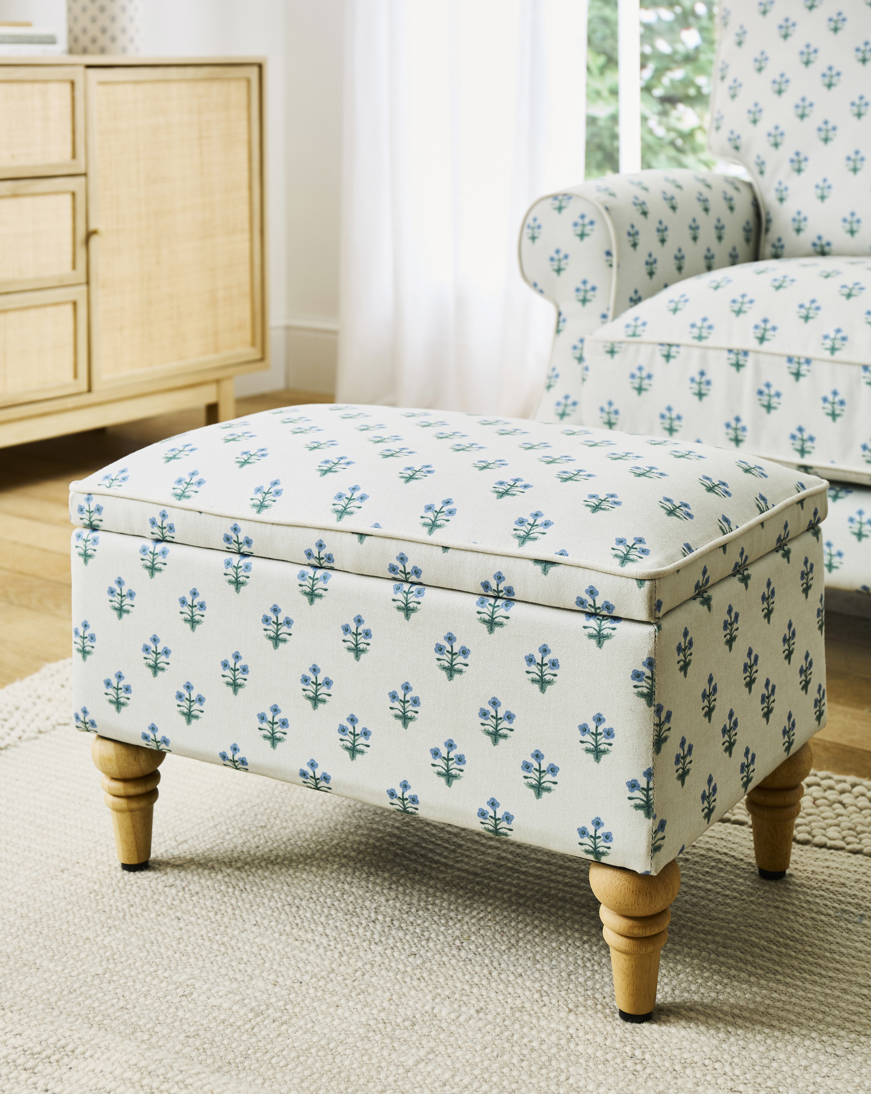 New In - Naomi Floral Footstool