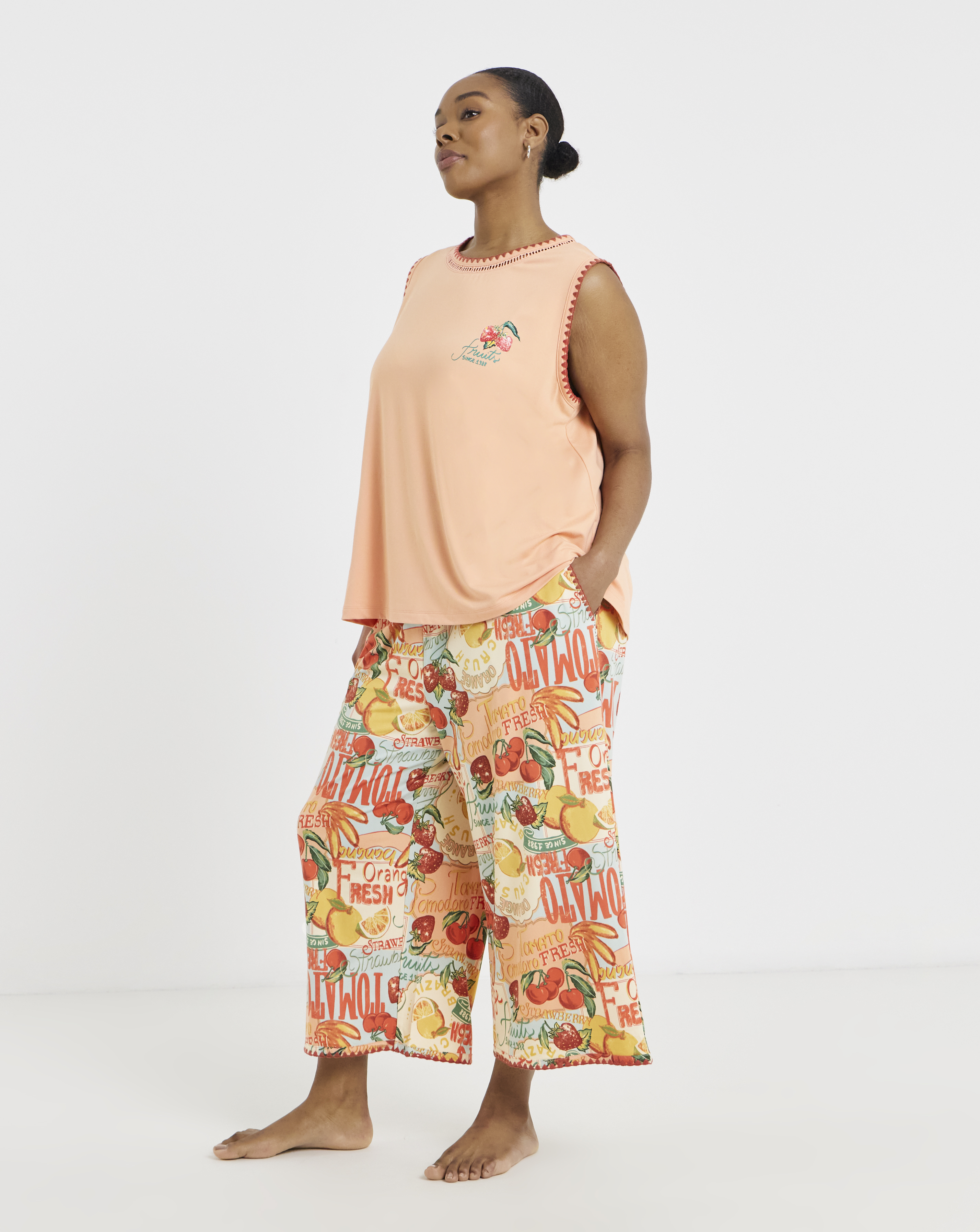 Figleaves Fruit Culotte Pyjama Set