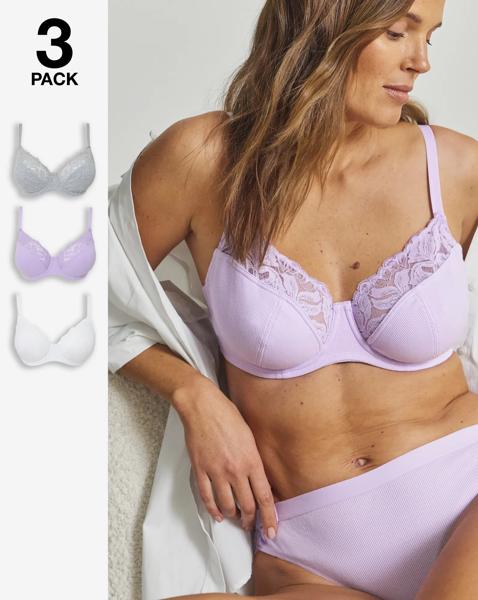 3 Pack Lace Full Cup Bras