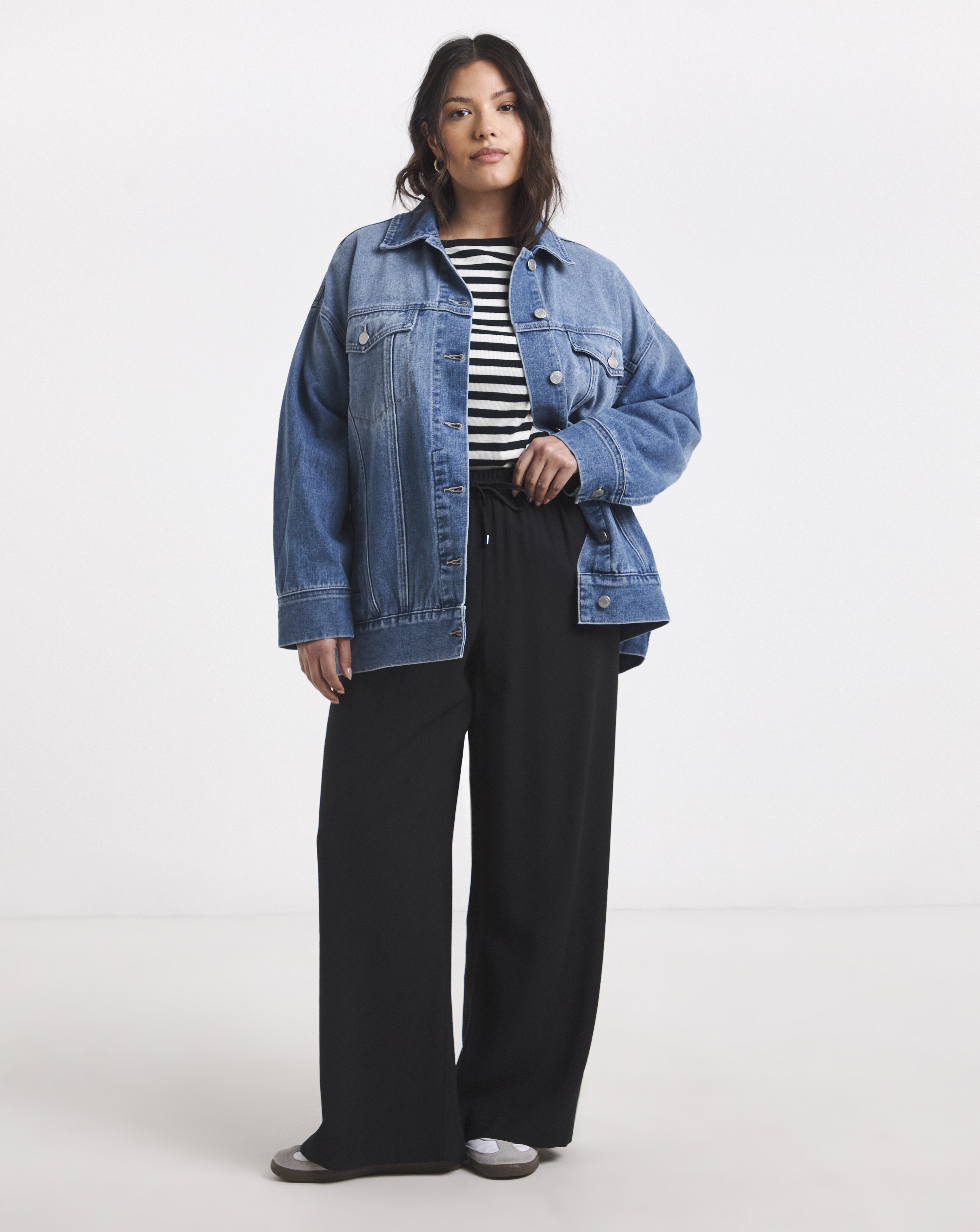 Simply Be Black Wide Leg Trousers
