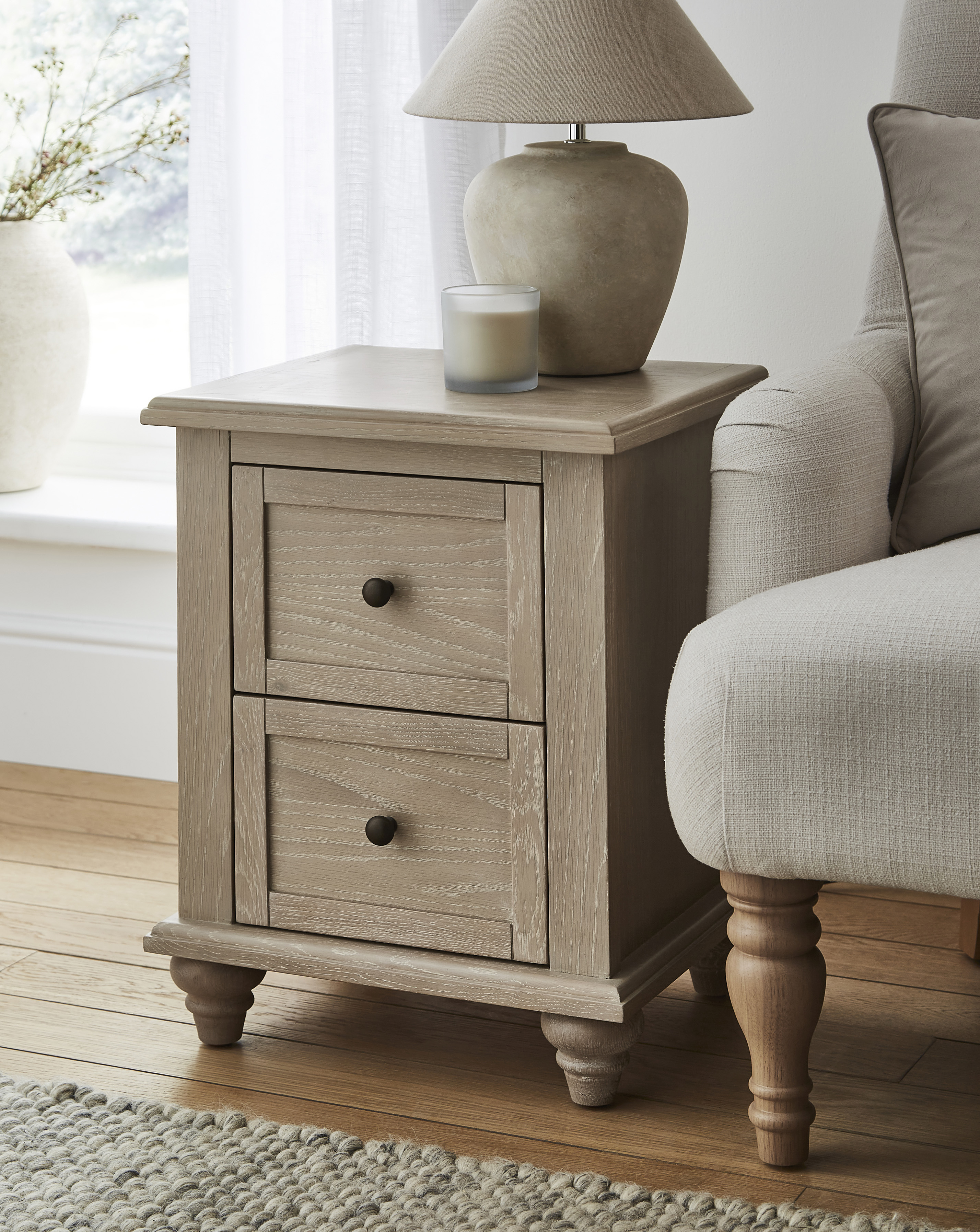 Julipa Imogen 2 Drawer Side Table