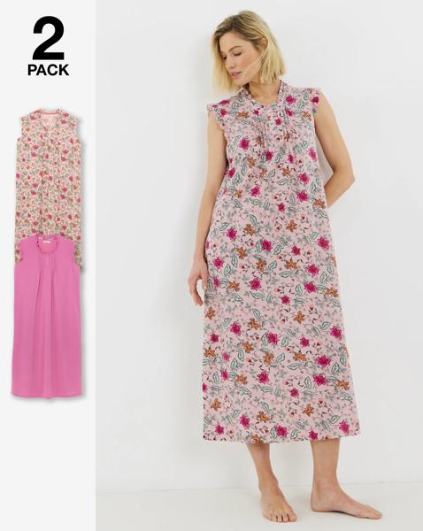 Julipa 2 Pack Value Floral Nighties