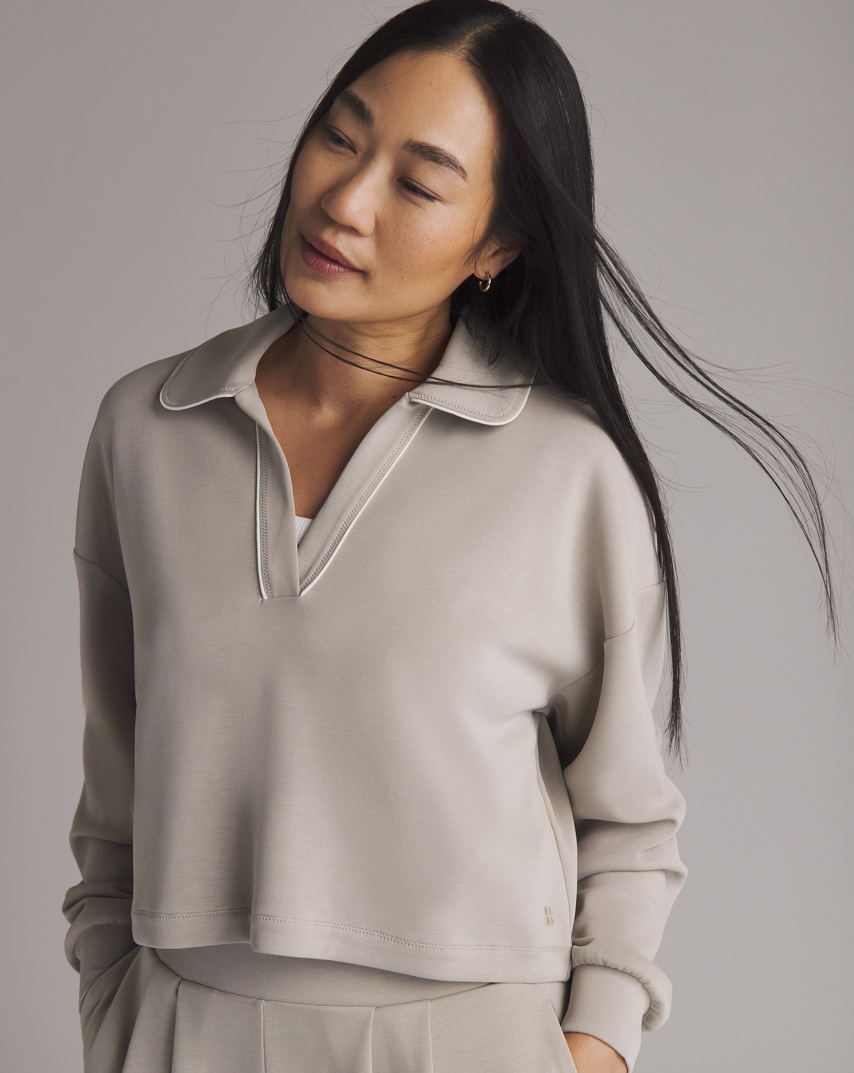 Sweaty Betty Sand Wash Crop Sweatshirt