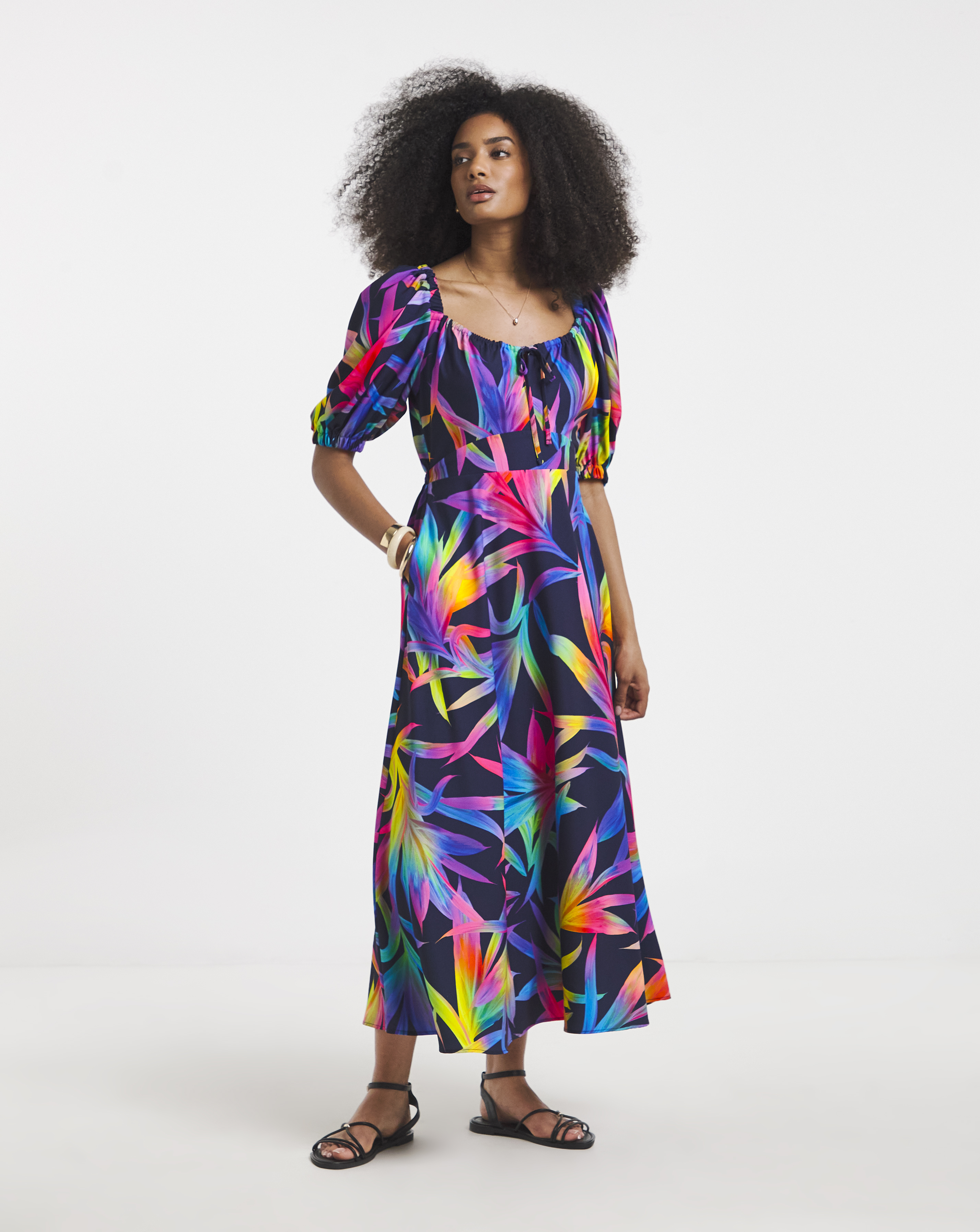 Twisted Wunder Midaxi Crepe Dress
