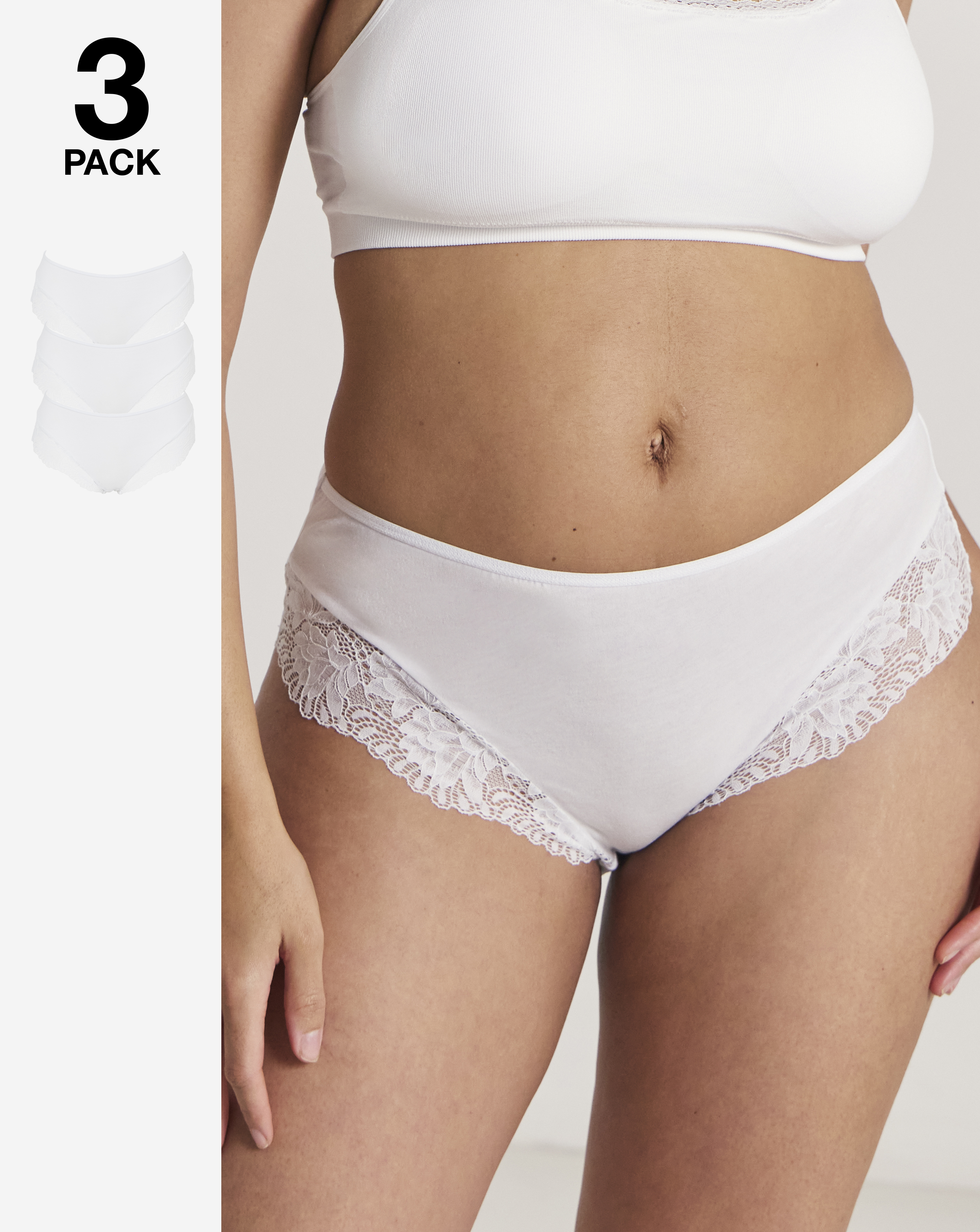 3 Pack Midi Brazilian Knickers