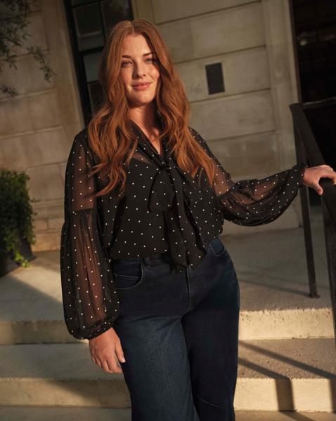 Georgette Collarless Blouse